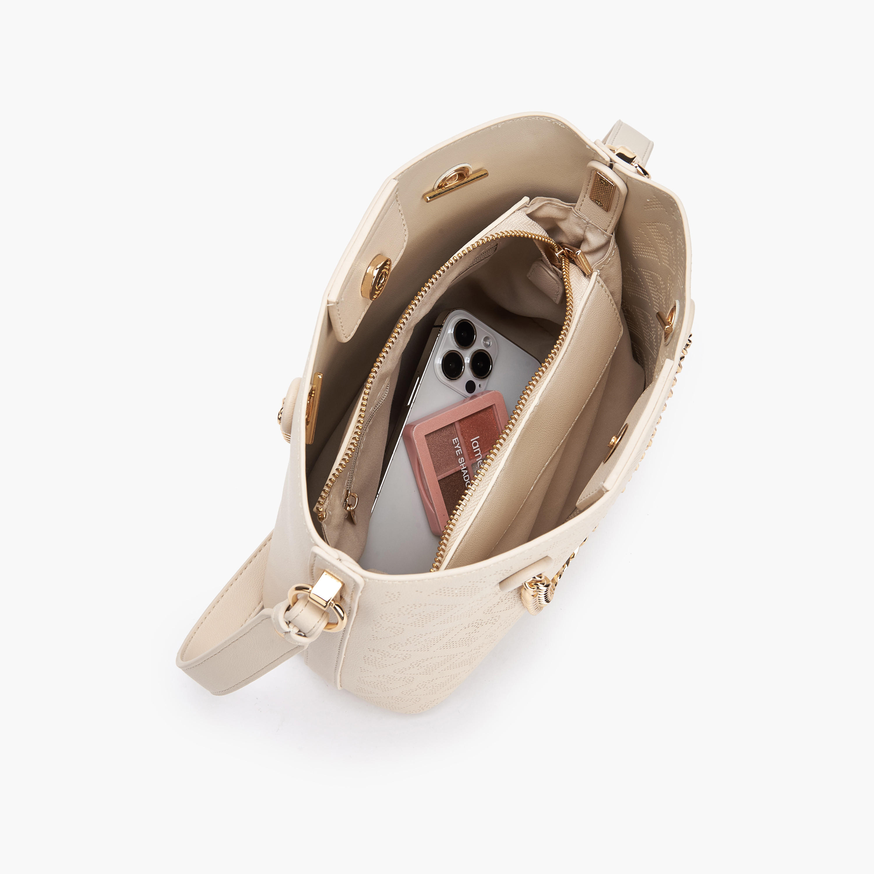 Flora Bella Laser Cut Shoulder Bag with Chain Strap-women-bagsandwallets-handbags-image-7