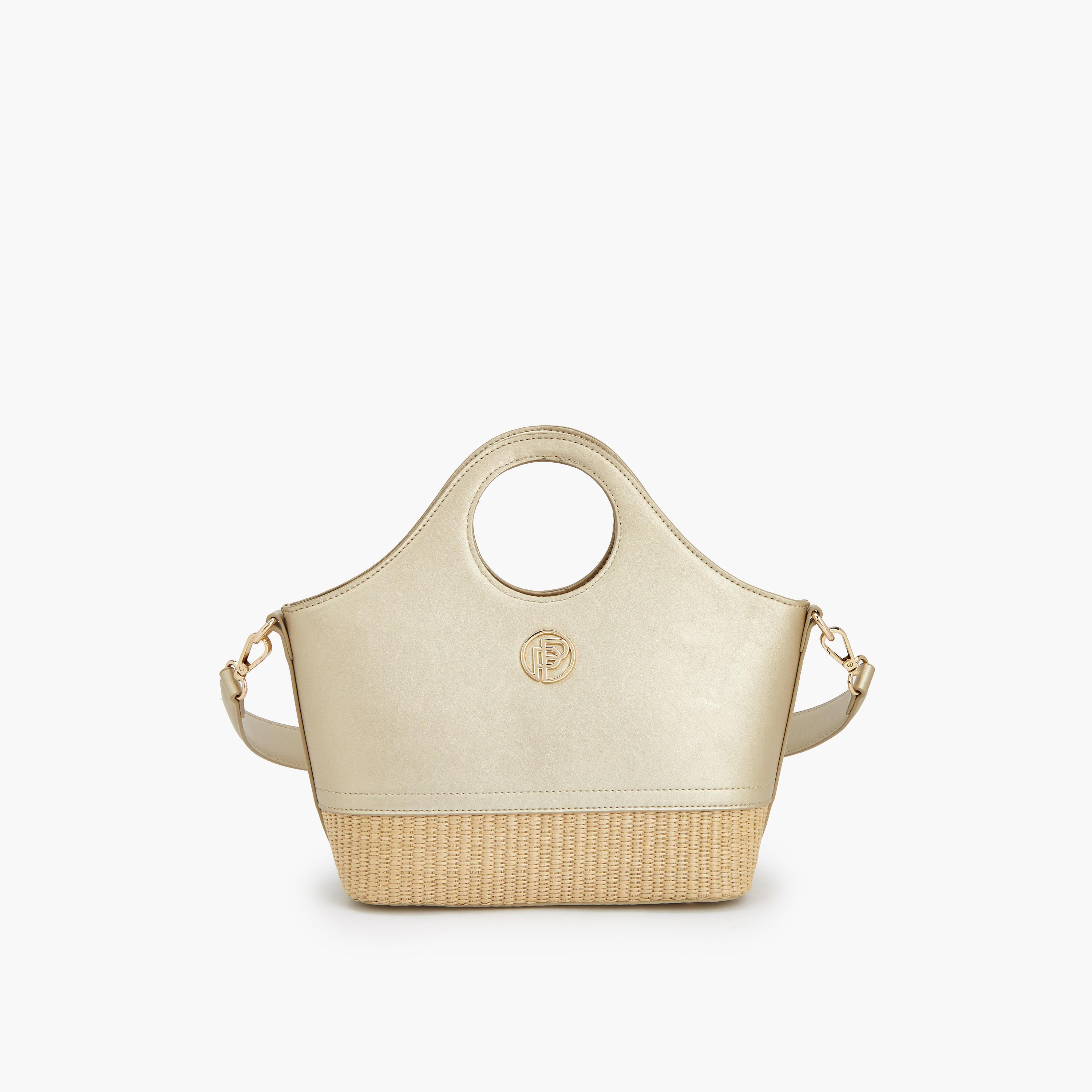 Peppermint Textured Tote Bag with Zip Closure-women-bagsandwallets-handbags-image-1