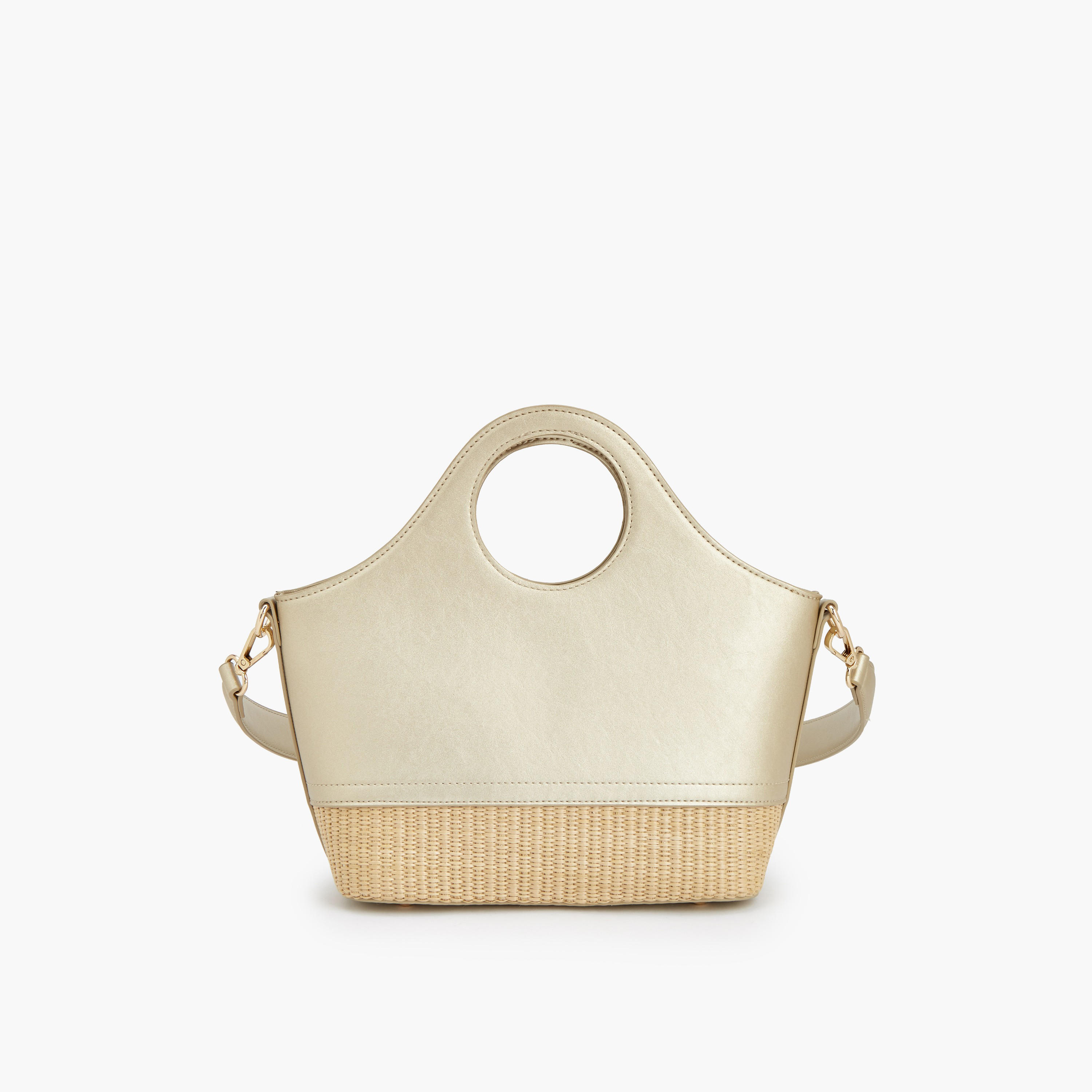 Peppermint Textured Tote Bag with Zip Closure-women-bagsandwallets-handbags-image-5