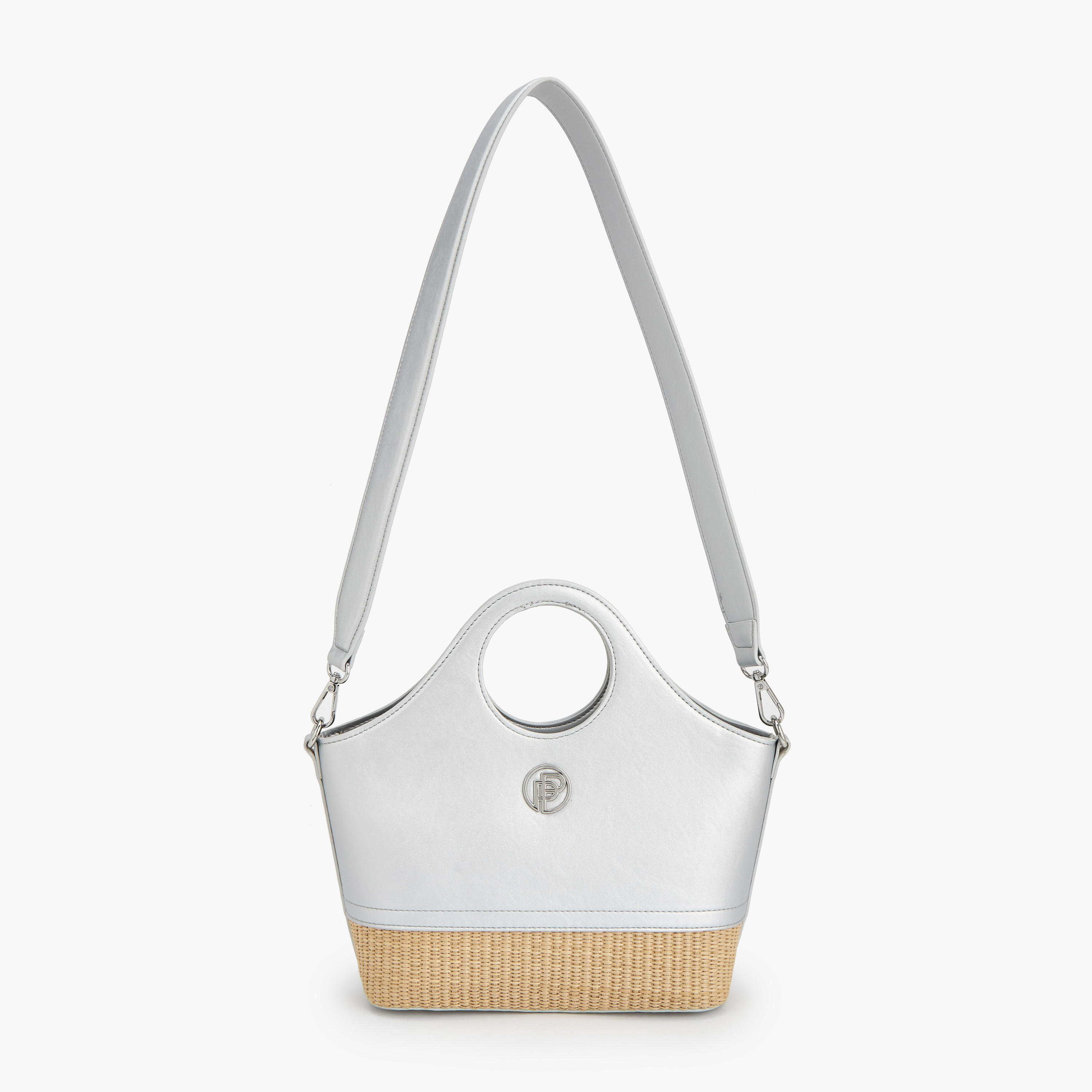 Peppermint Textured Tote Bag with Zip Closure-women-bagsandwallets-handbags-image-2