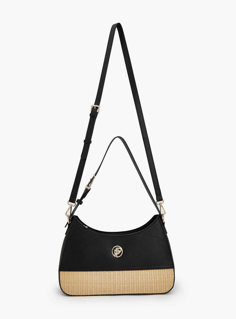 Peppermint Textured Shoulder Bag with Zip Closure-women-bagsandwallets-handbags-image-2