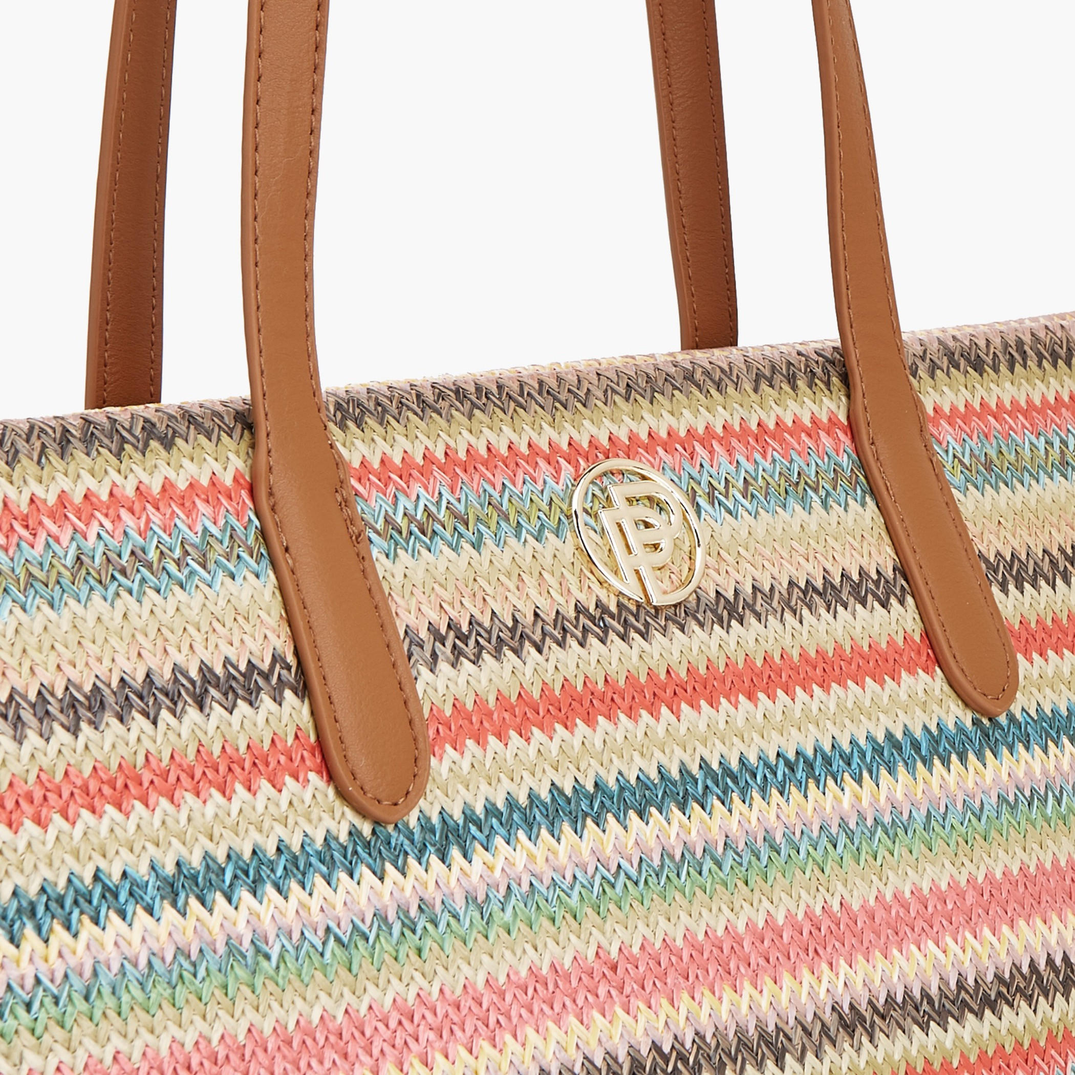 Peppermint Striped Tote Bag with Zip Closure-women-bagsandwallets-handbags-image-3
