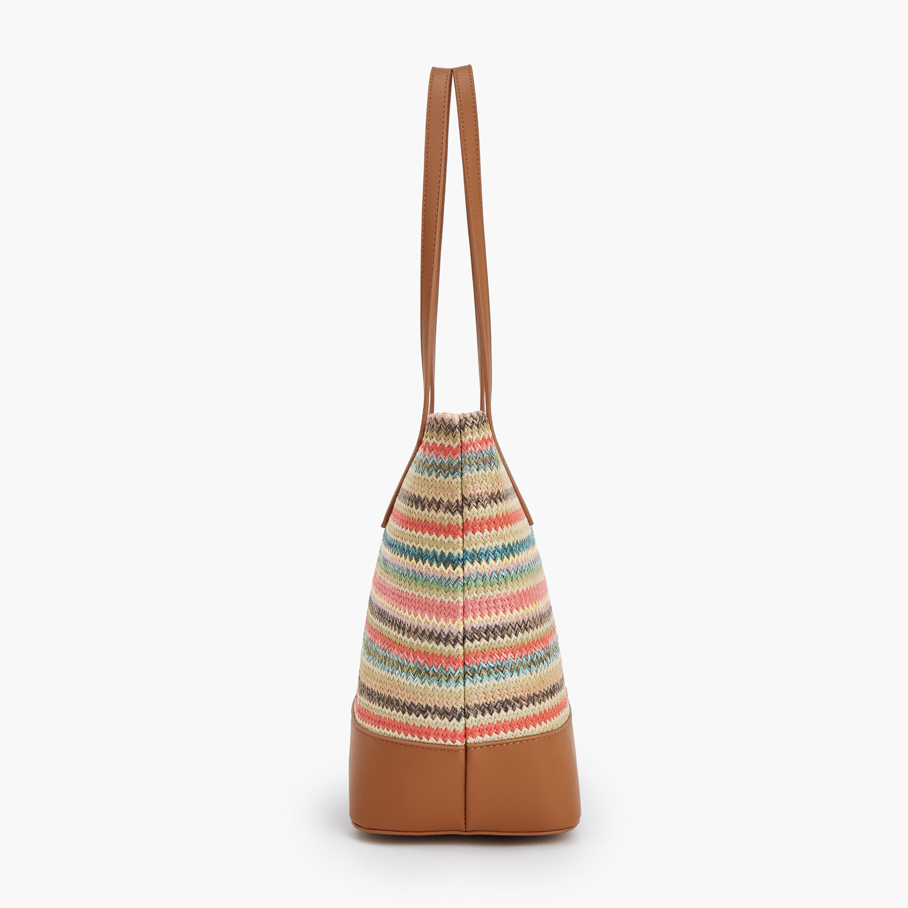 Peppermint Striped Tote Bag with Zip Closure-women-bagsandwallets-handbags-image-5