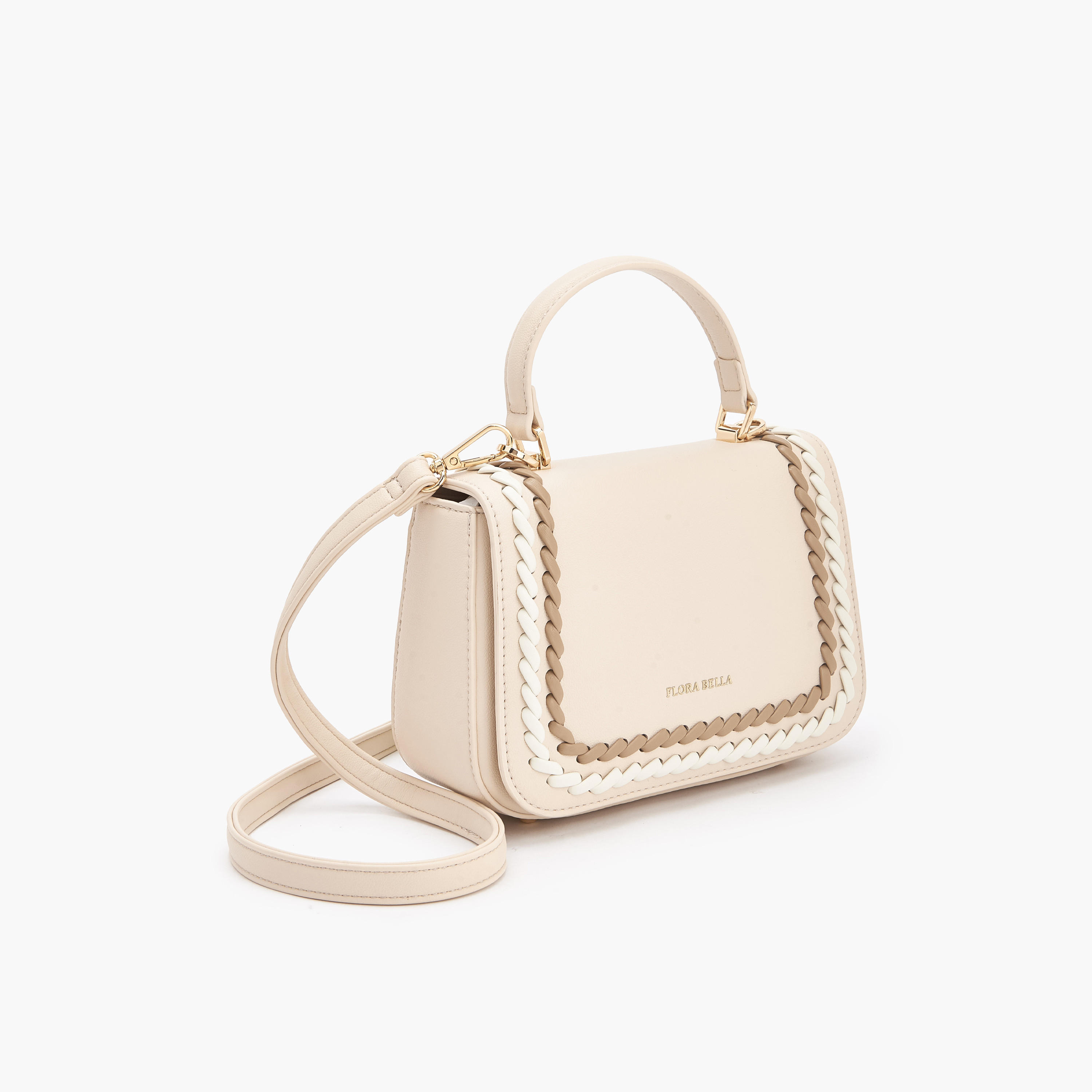شنطة سلينج مضفّرة مع حزام قابل للفصل من فلورا بيلا-women-bagsandwallets-handbags-image-4
