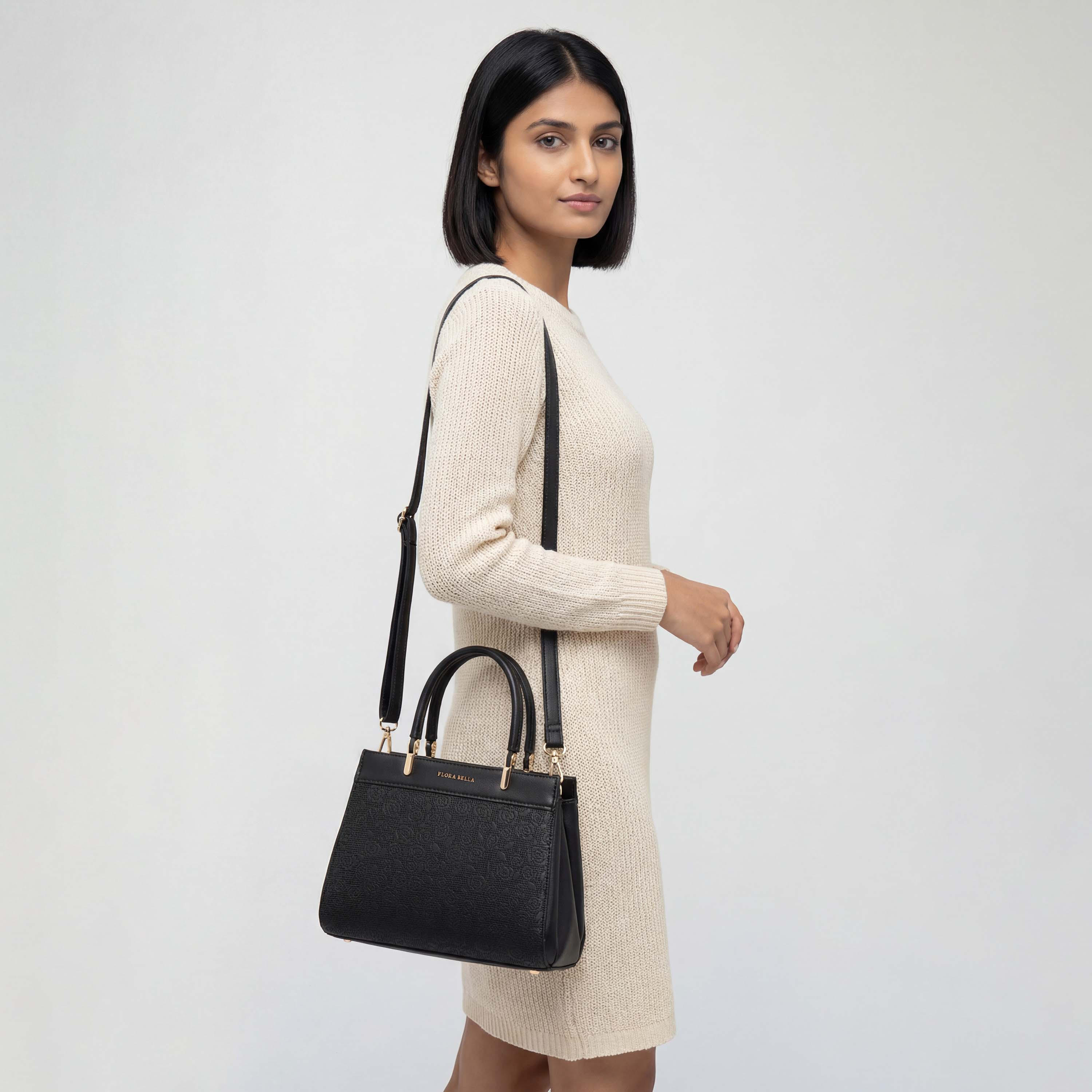 شنطة توتي بنقوش شعار وحزام قابل للفصل من فلورا بيلا-women-bagsandwallets-handbags-image-2