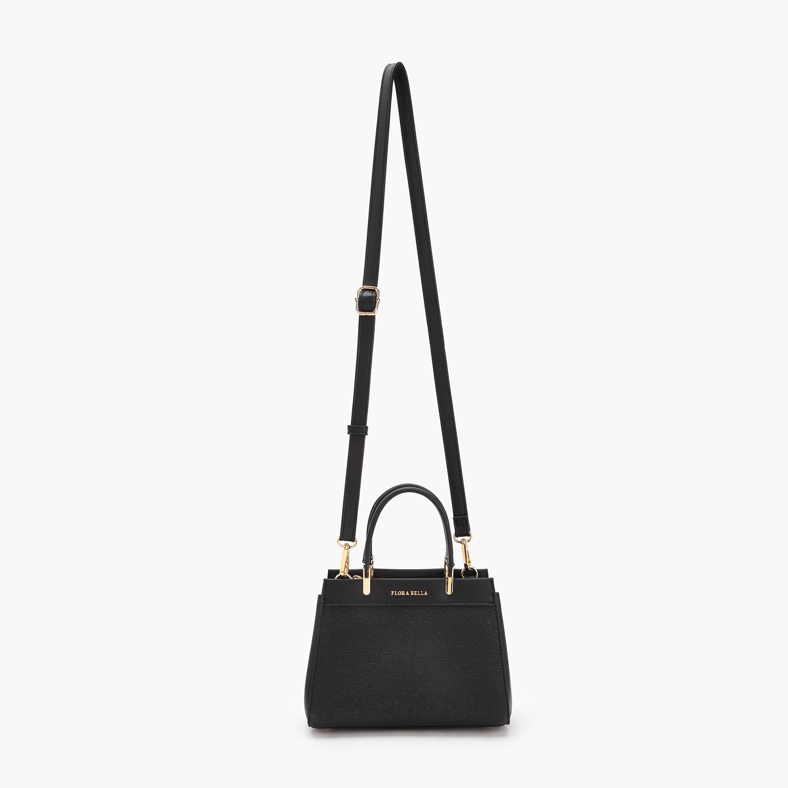 شنطة توتي بنقوش شعار وحزام قابل للفصل من فلورا بيلا-women-bagsandwallets-handbags-image-3