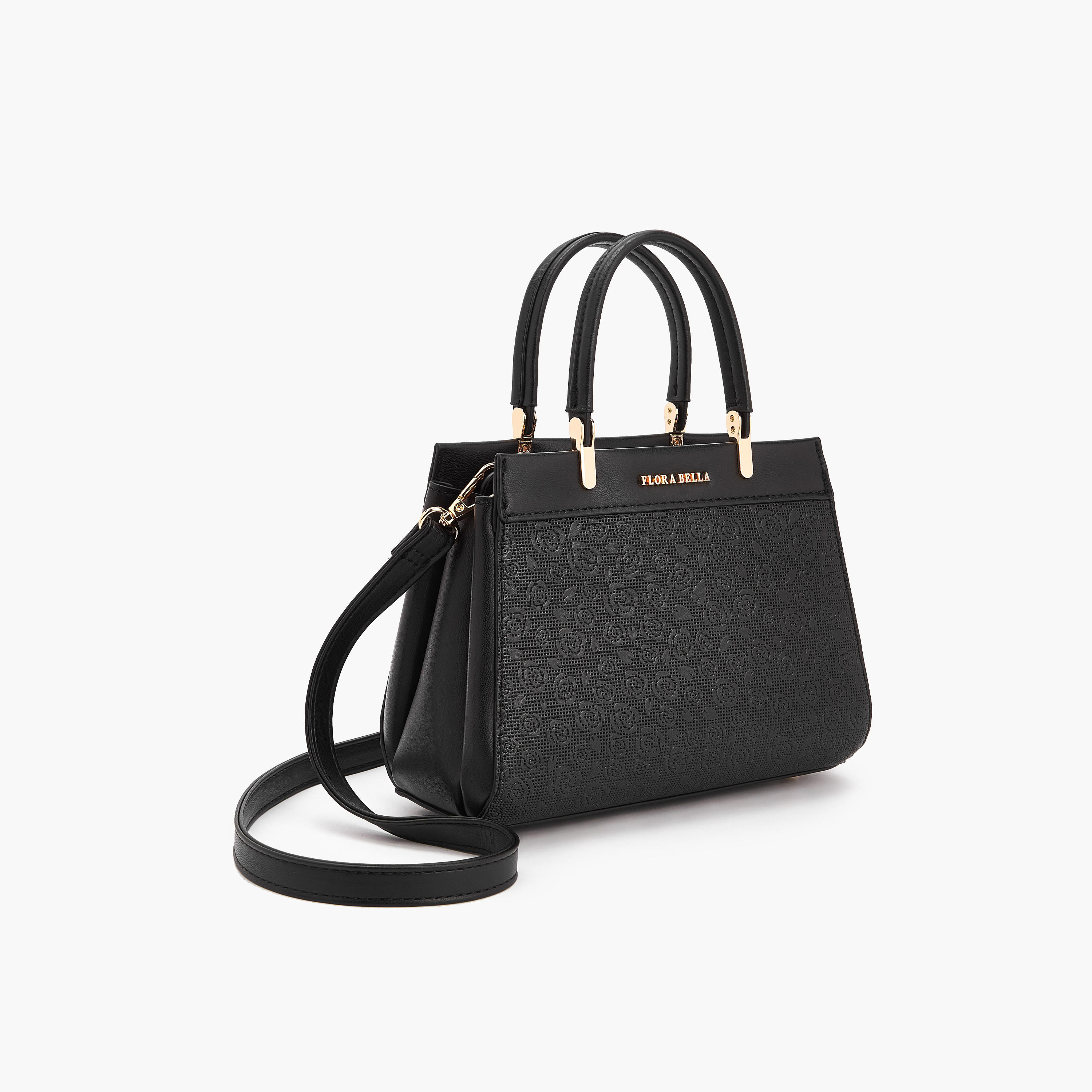 Flora Bella Logo Embossed Tote Bag with Detachable Strap-women-bagsandwallets-handbags-image-4