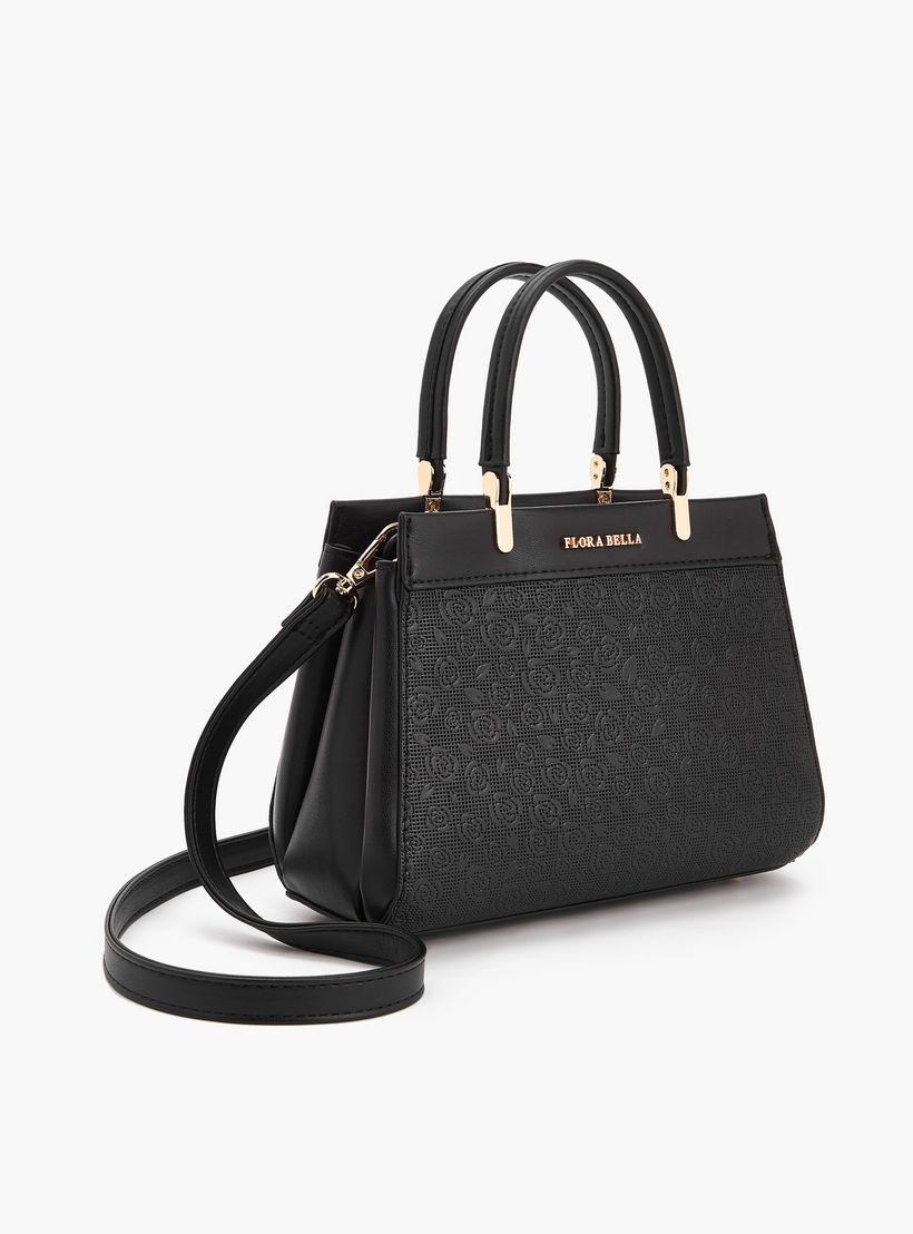 شنطة توتي بنقوش شعار وحزام قابل للفصل من فلورا بيلا-women-bagsandwallets-handbags-image-4