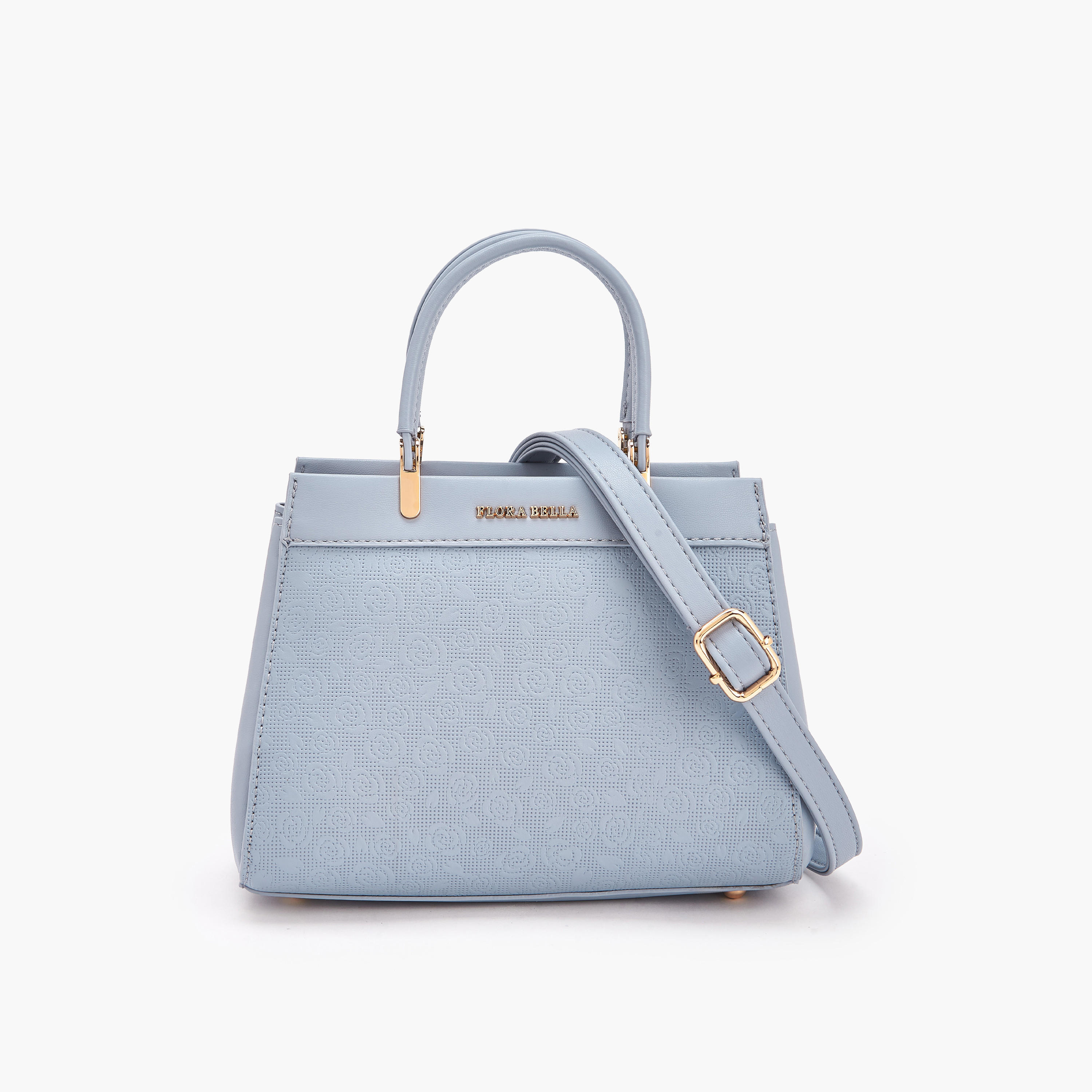 Flora Bella Logo Embossed Tote Bag with Detachable Strap-women-bagsandwallets-handbags-image-1