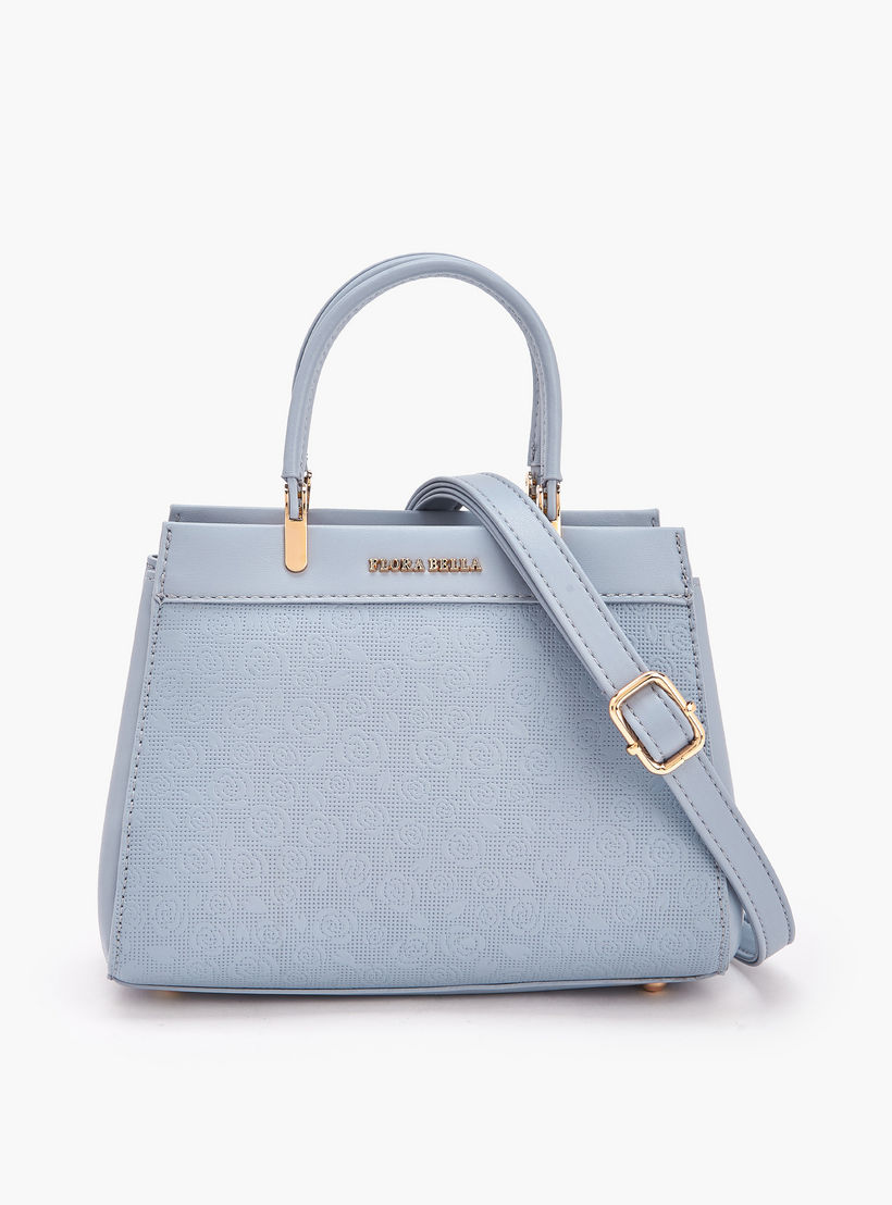 شنطة توتي بنقوش شعار وحزام قابل للفصل من فلورا بيلا-women-bagsandwallets-handbags-image-1
