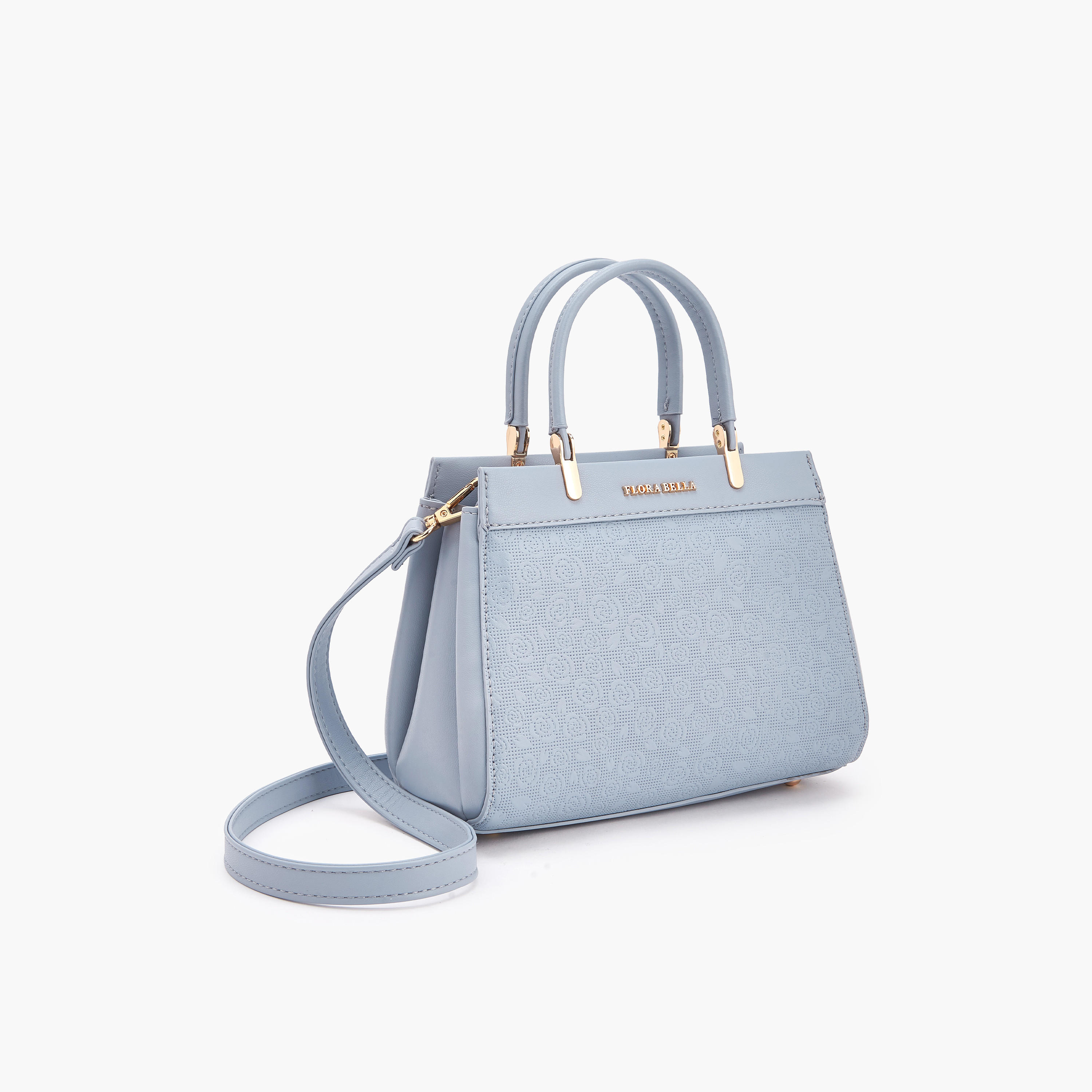 Flora Bella Logo Embossed Tote Bag with Detachable Strap-women-bagsandwallets-handbags-image-4