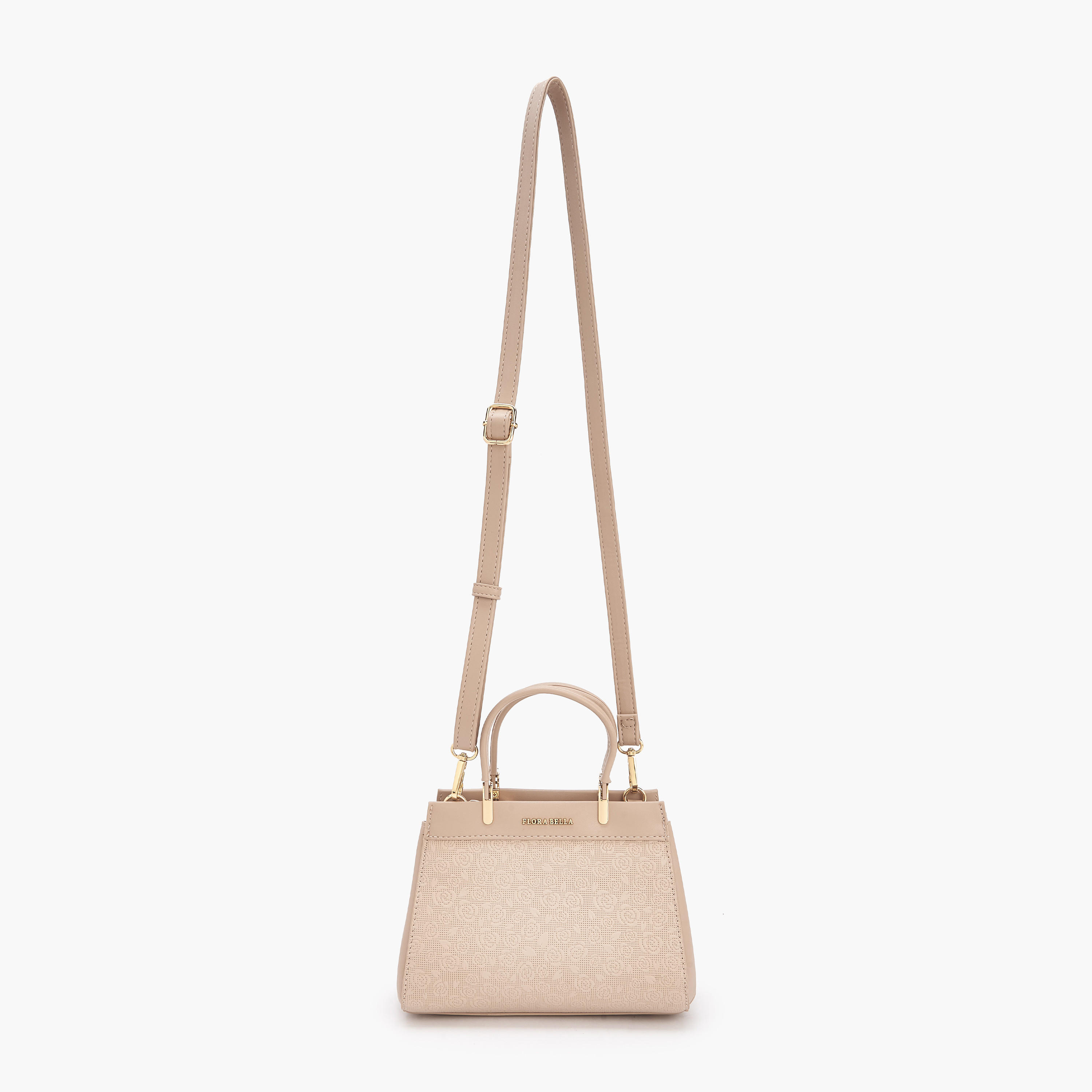 Flora Bella Logo Embossed Tote Bag with Detachable Strap-women-bagsandwallets-handbags-image-3