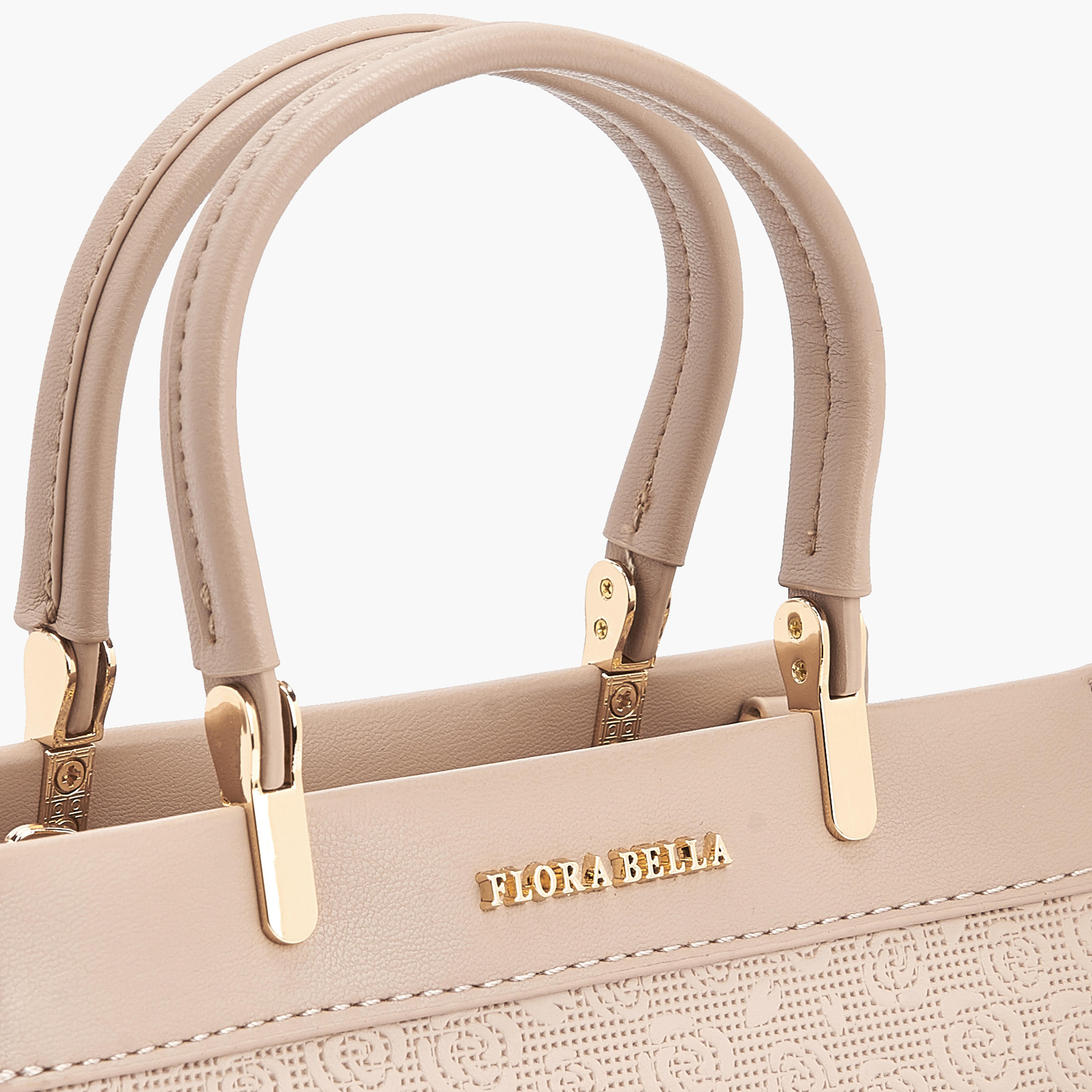 Flora Bella Logo Embossed Tote Bag with Detachable Strap-women-bagsandwallets-handbags-image-5