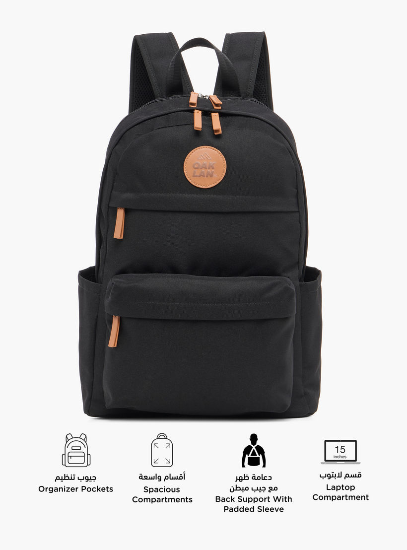 Oaklan by Shoexpress Solid School Backpack with Adjustable Straps - 40x30x15 cm-boys-accessories-bagsandbackpacks-image-2