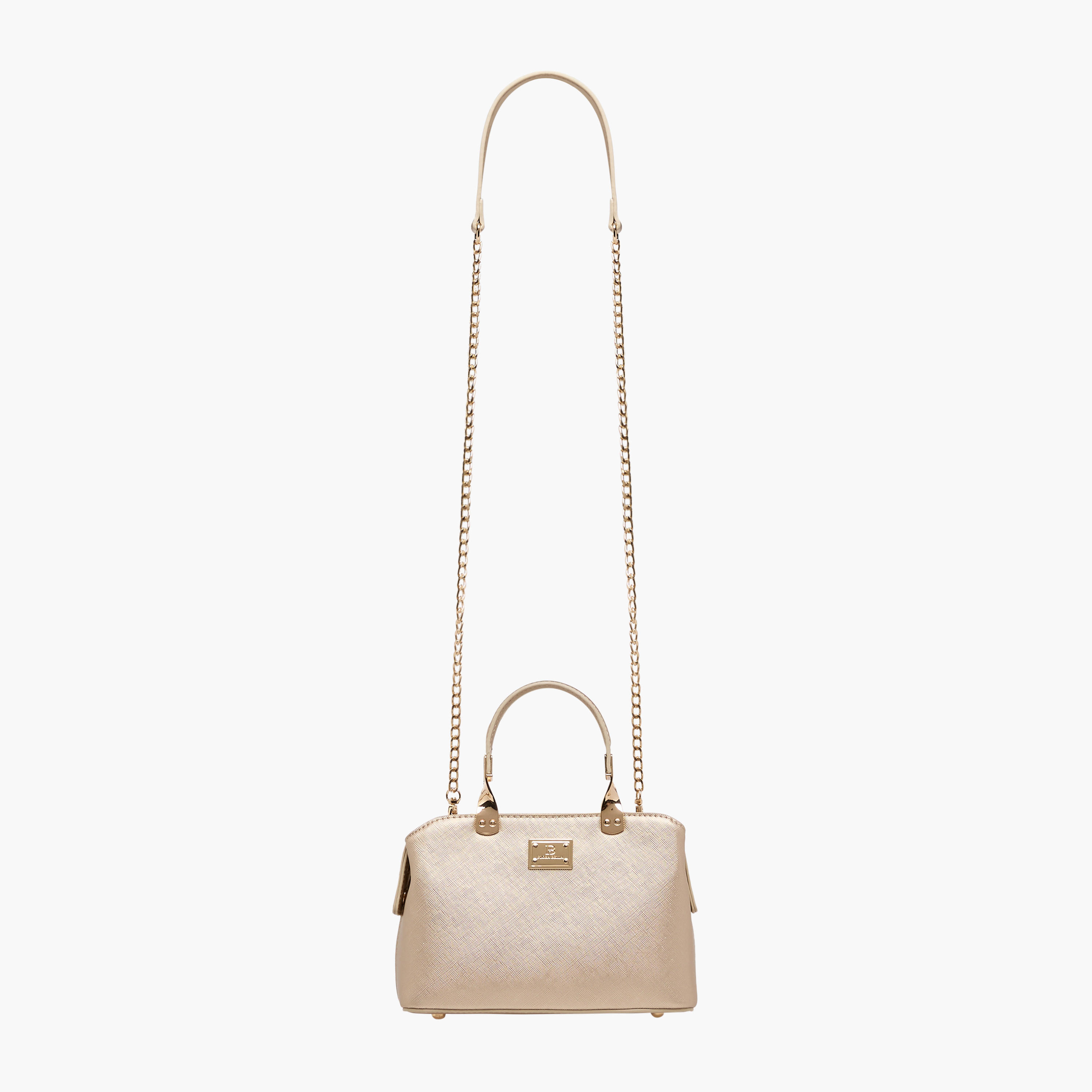 Flora Bella Textured Tote Bag with Detachable Chain Strap and Zip Closure-women-bagsandwallets-handbags-image-3