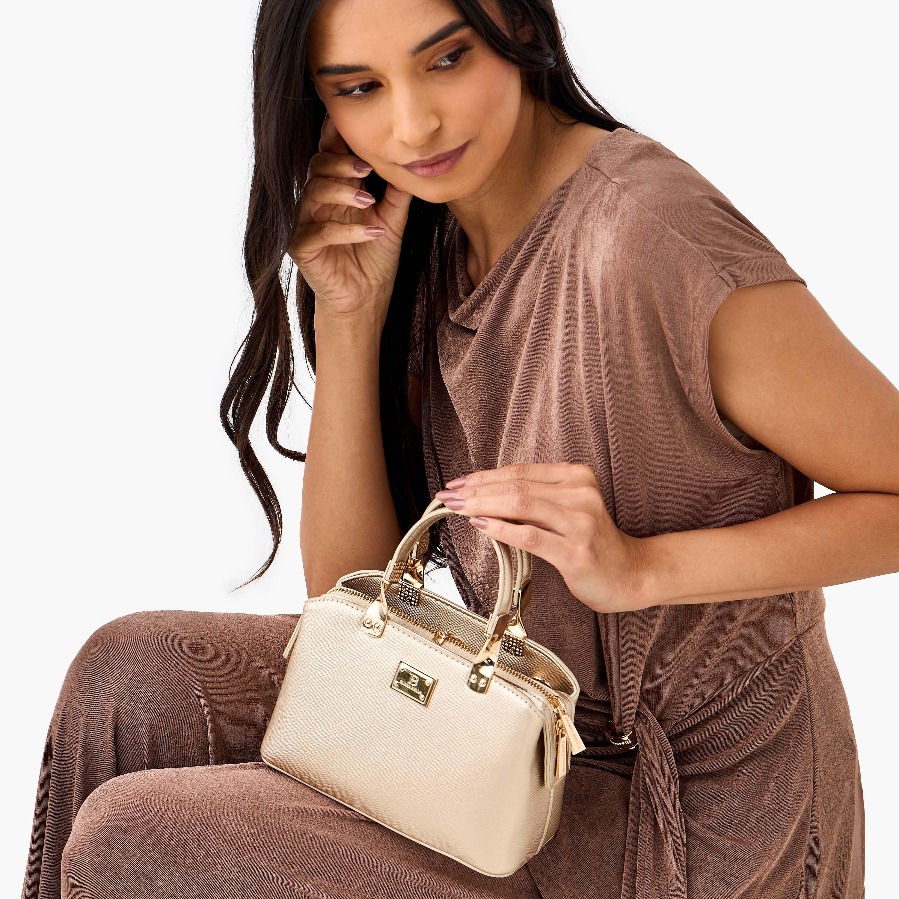 Flora Bella Textured Tote Bag with Detachable Chain Strap and Zip Closure-women-bagsandwallets-handbags-image-8