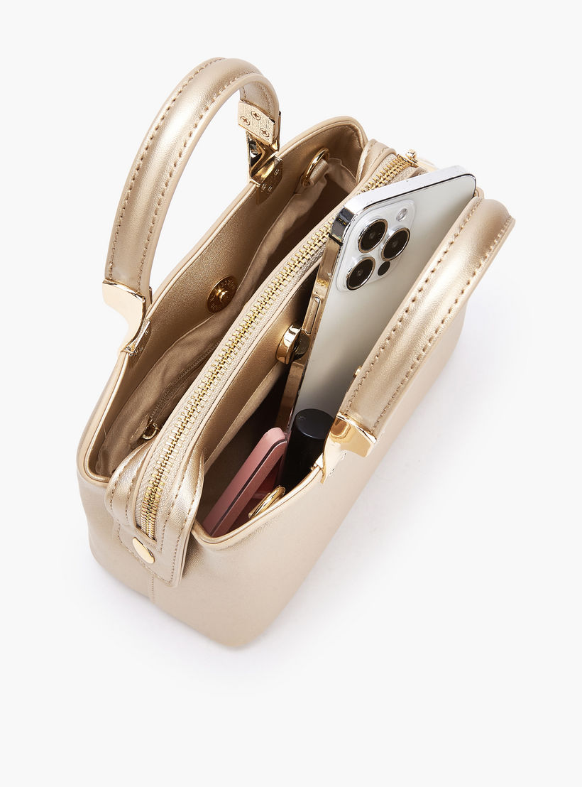 شنطة كروس بودي بشعار منقوش وحزام سلسلة من فلورا بيلا-women-bagsandwallets-handbags-image-8