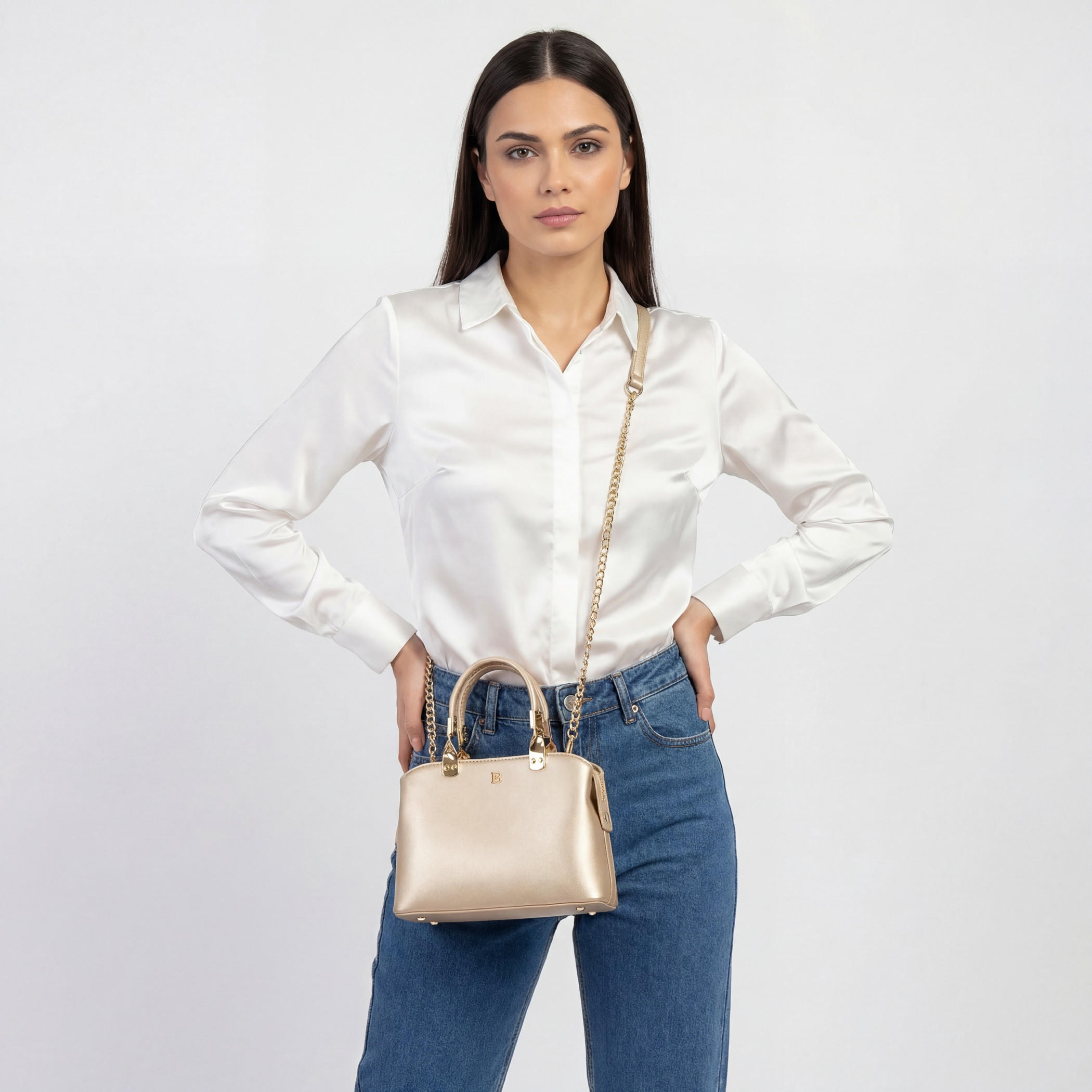 Flora Bella Logo Embossed Crossbody Bag with Chain Strap-women-bagsandwallets-handbags-image-2