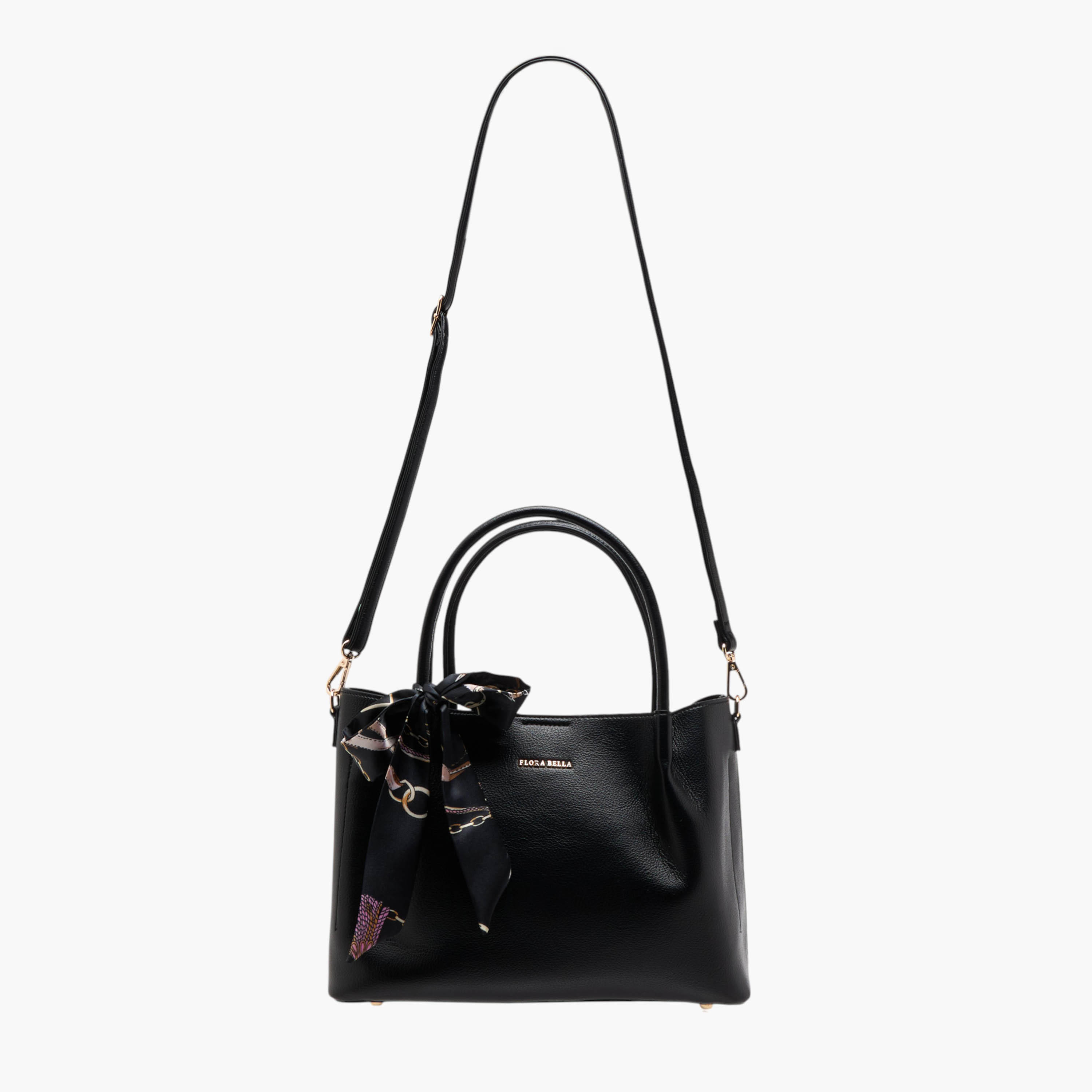 Flora Bella Solid Tote Bag with Scarf Accent and Detachable Strap-women-bagsandwallets-handbags-image-4