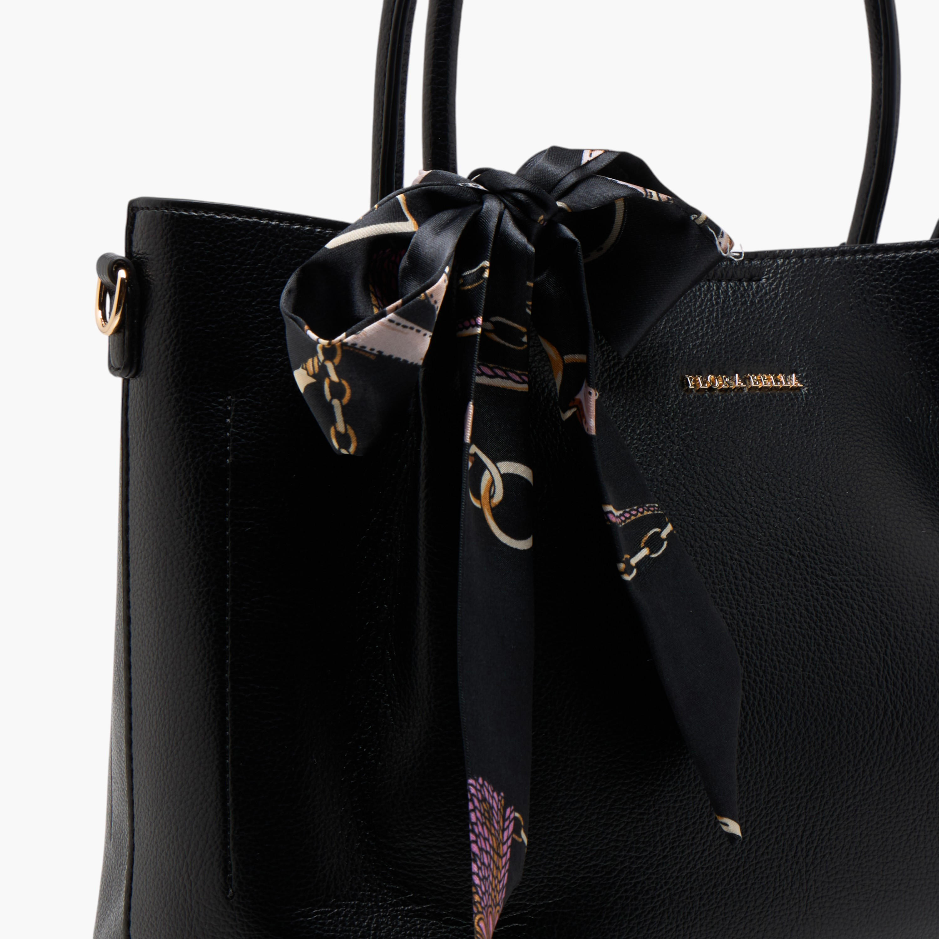 Flora Bella Solid Tote Bag with Scarf Accent and Detachable Strap-women-bagsandwallets-handbags-image-6