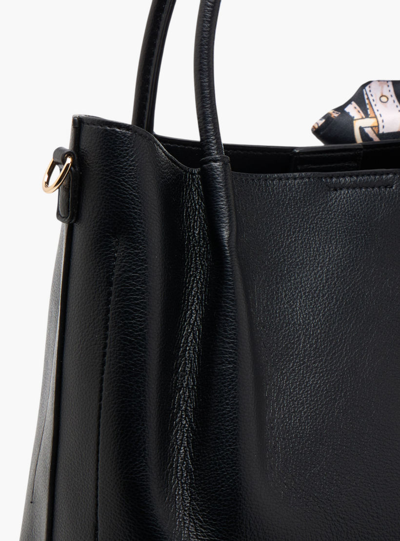 Flora Bella Solid Tote Bag with Scarf Accent and Detachable Strap-women-bagsandwallets-handbags-image-7