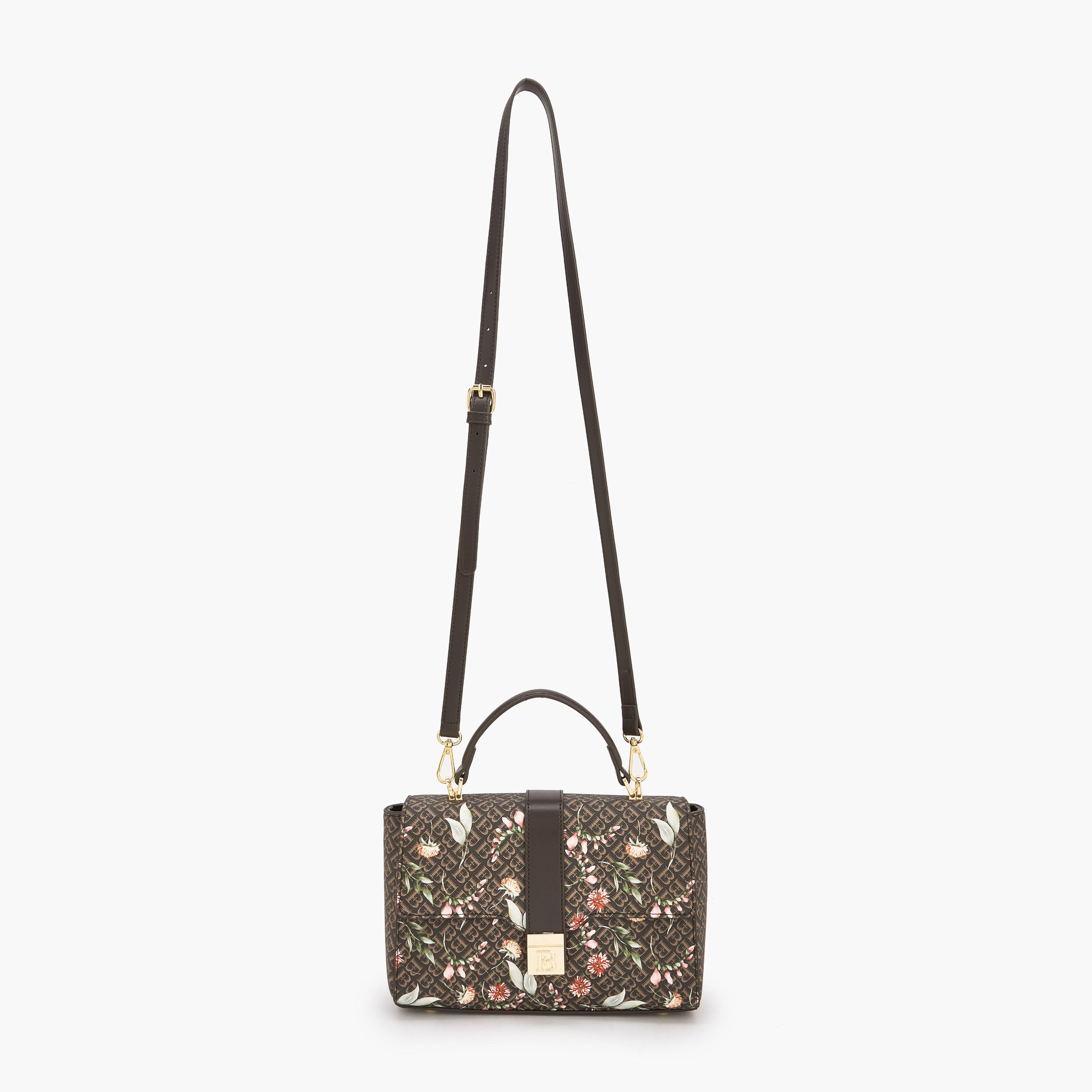 Flora Bella Floral Monogram Print Satchel Bag-women-bagsandwallets-handbags-image-2