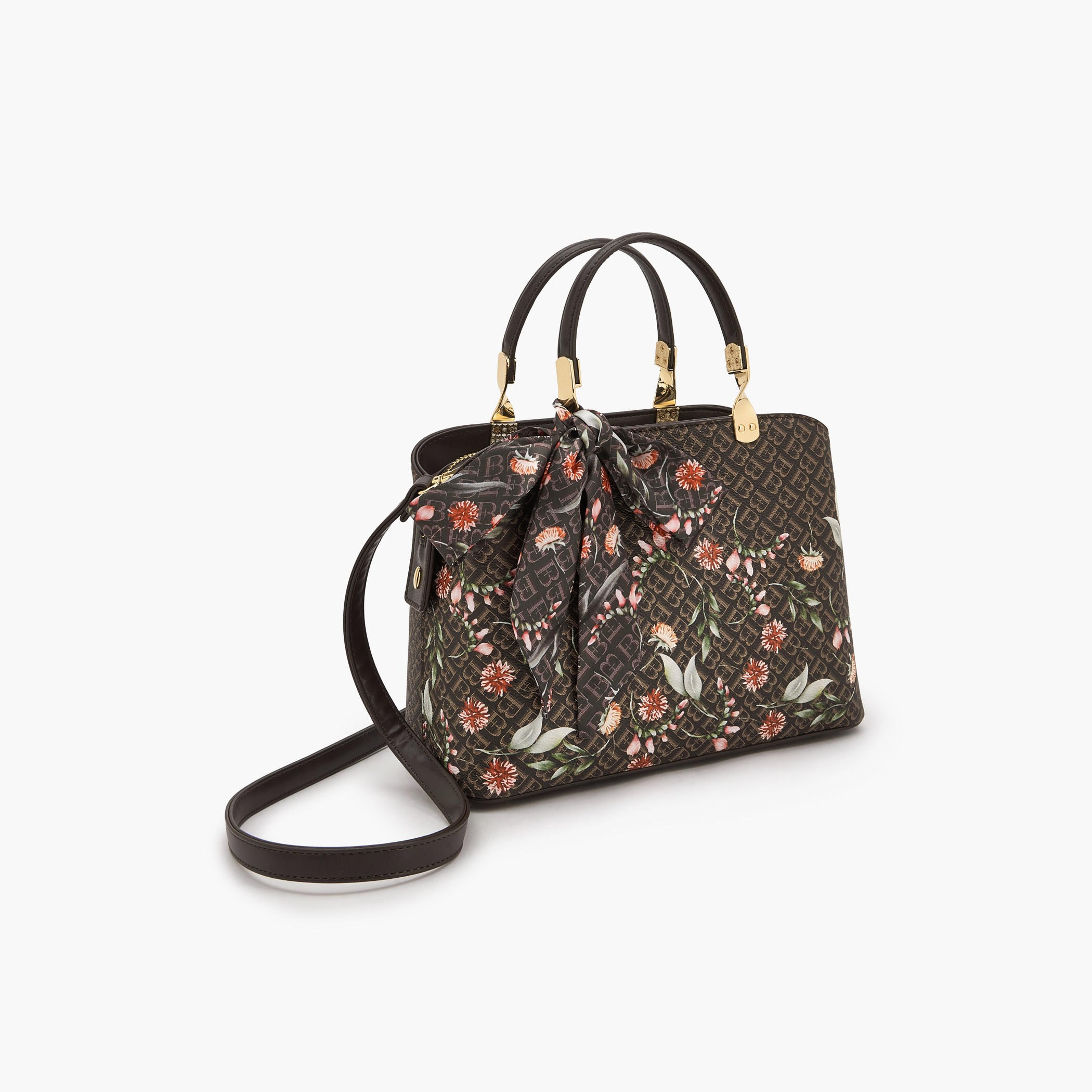 شنطة توتي بطبعات مونوجرام وزهور وتفاصيل وشاح من فلورا بيلا-women-bagsandwallets-handbags-image-4