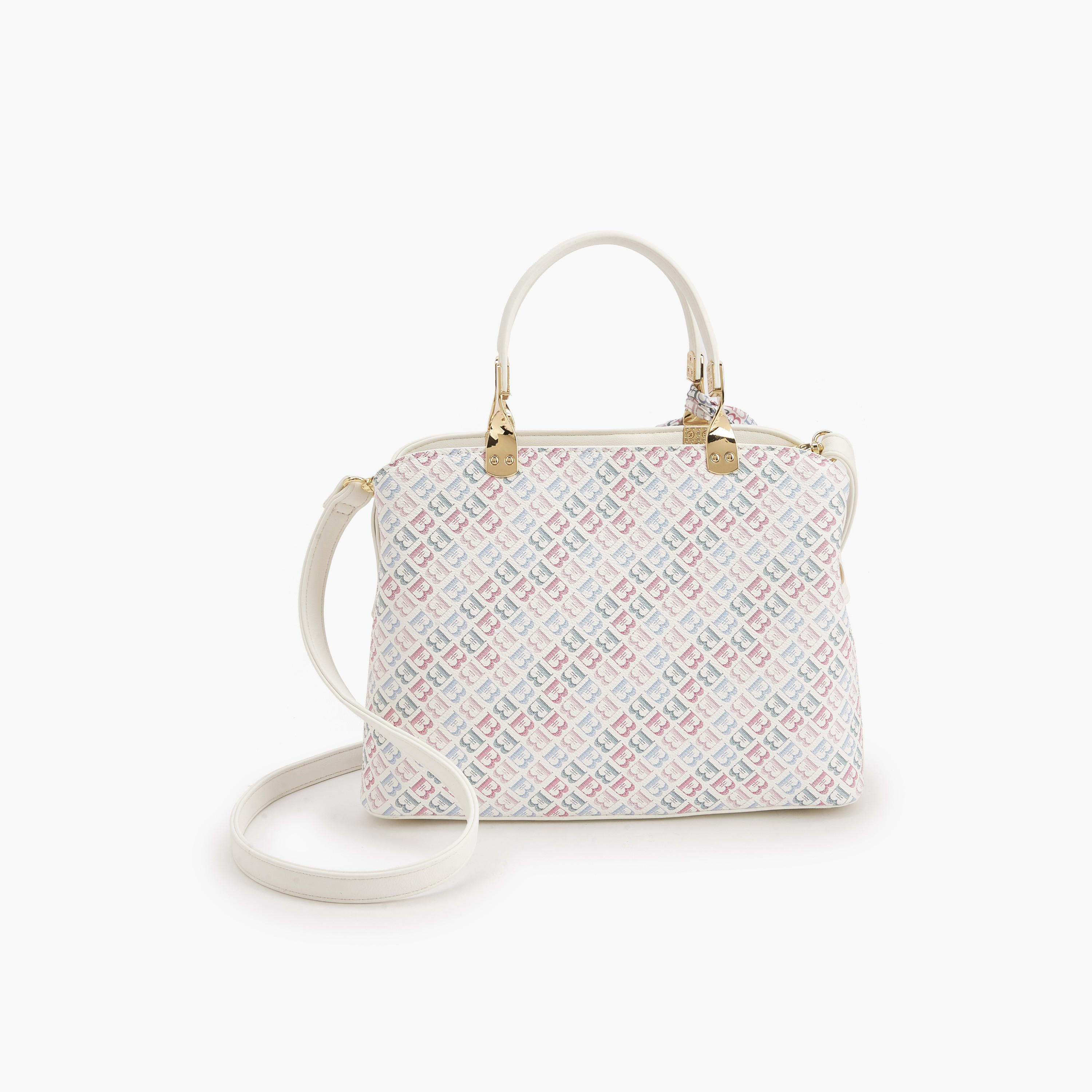 Flora Bella Monogram Print Tote Bag with Scarf Accent-women-bagsandwallets-handbags-image-6