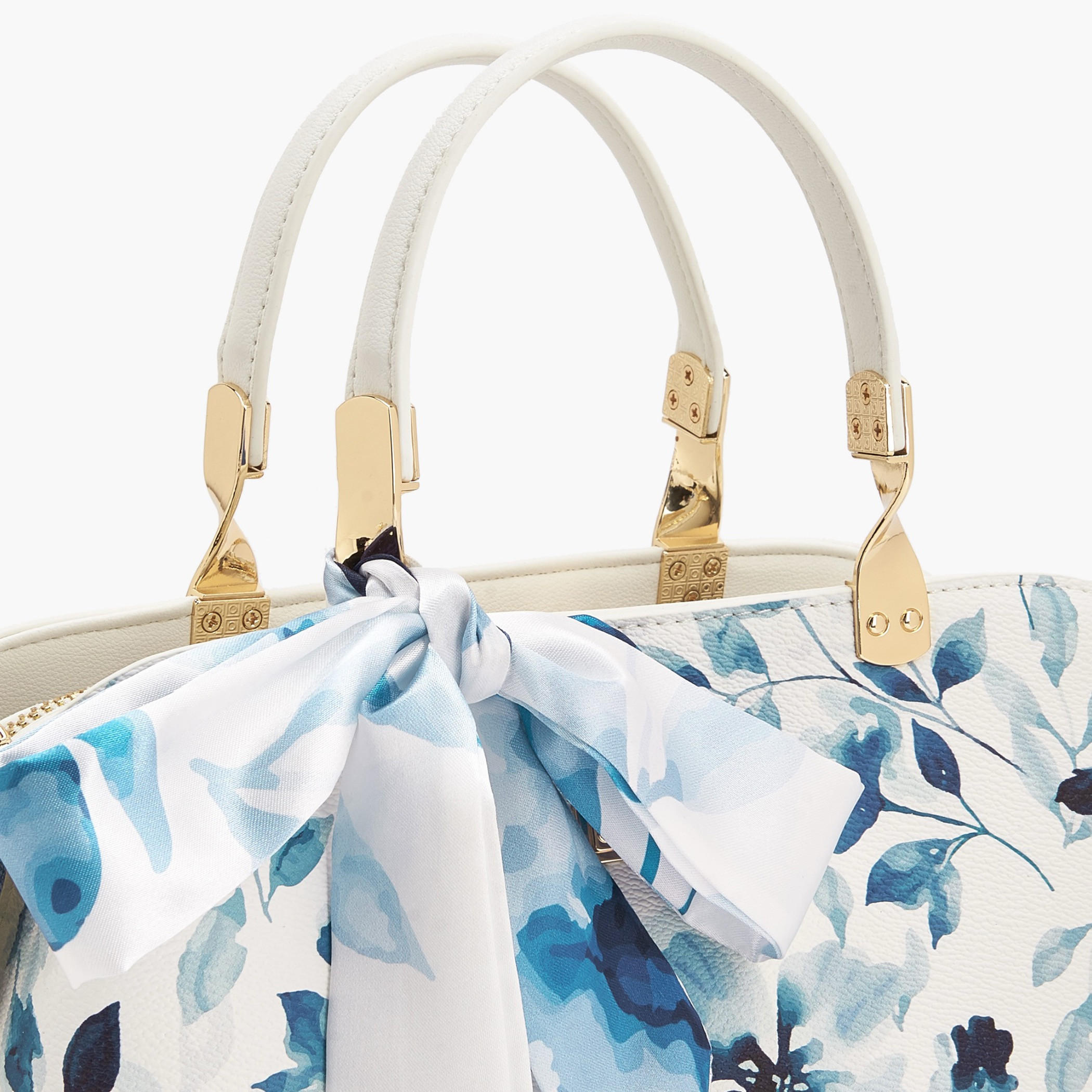 Flora Bella Floral Print Satchel Bag with Scarf Detail-women-bagsandwallets-handbags-image-5