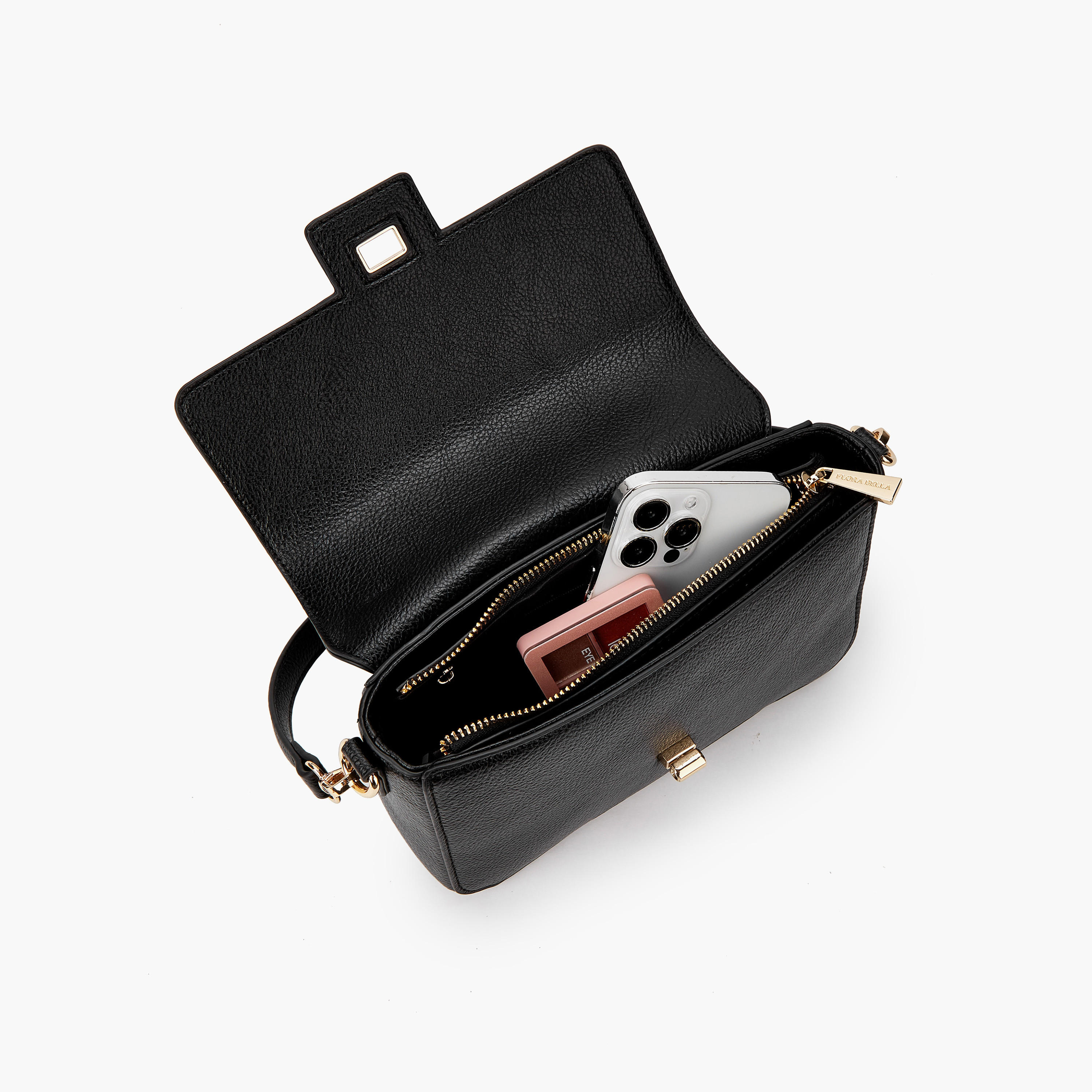 شنطة كروس بودي سادة بحزام سلسلة قابلة للفصل من فلورا بيلا-women-bagsandwallets-handbags-image-7