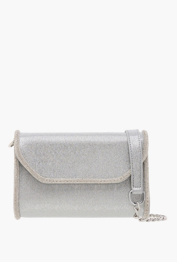 Flora Bella Embellished Crossbody Bag with Detachable Chain Strap and Flap Closure-women-image-1