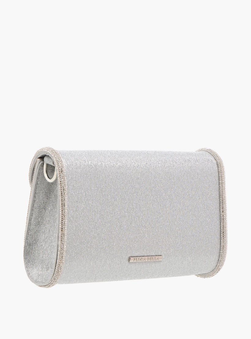 Flora Bella Embellished Crossbody Bag with Detachable Chain Strap and Flap Closure-women-bagsandwallets-handbags-image-3