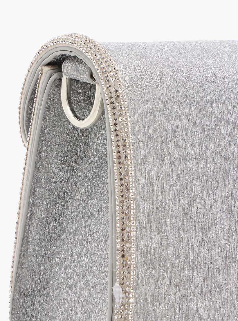 Flora Bella Embellished Crossbody Bag with Detachable Chain Strap and Flap Closure-women-bagsandwallets-handbags-image-5