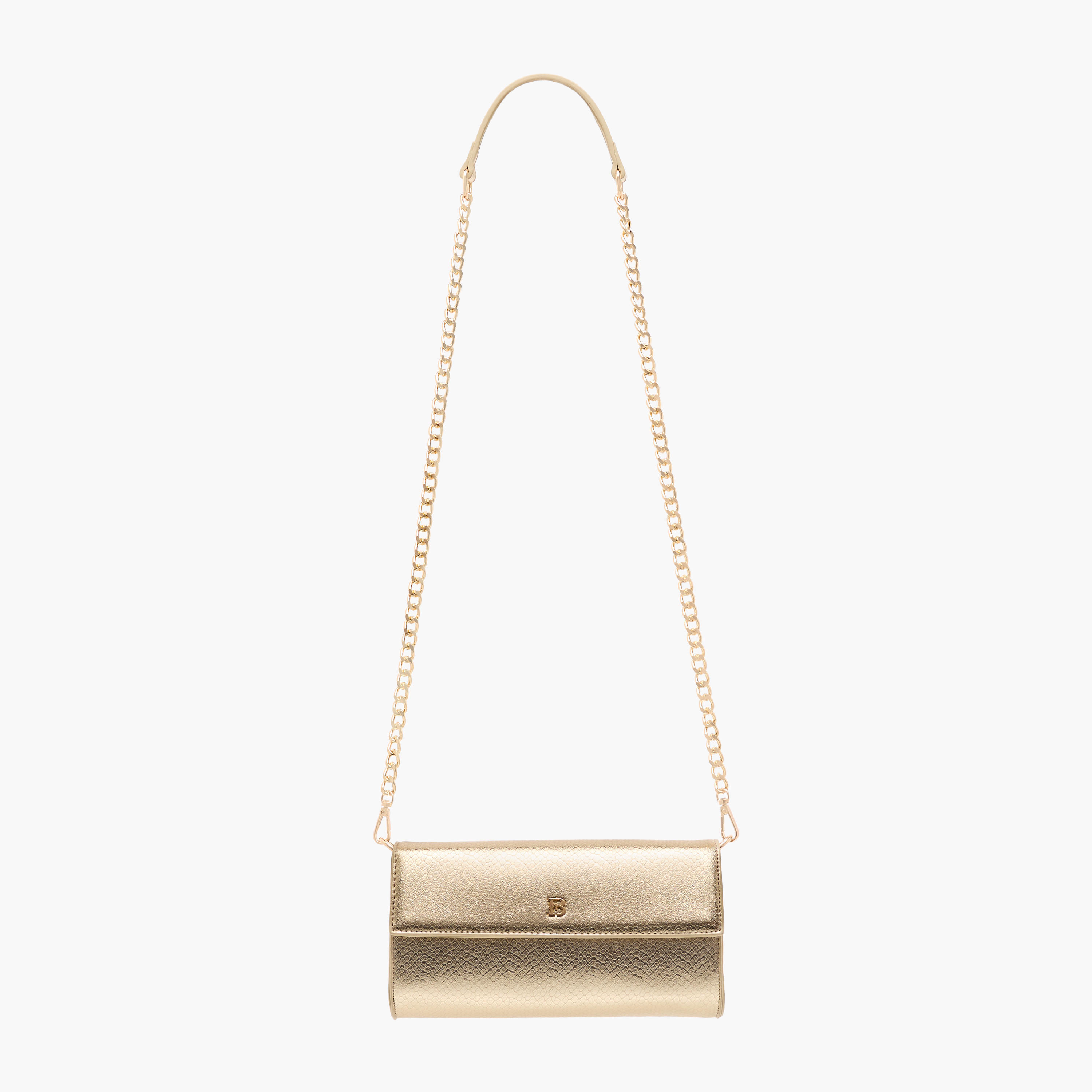 شنطة كروس بودي بارزة الملمس بحزام سلسلة قابل للفصل وطية إغلاق من فلورا بيلا-women-bagsandwallets-handbags-image-2