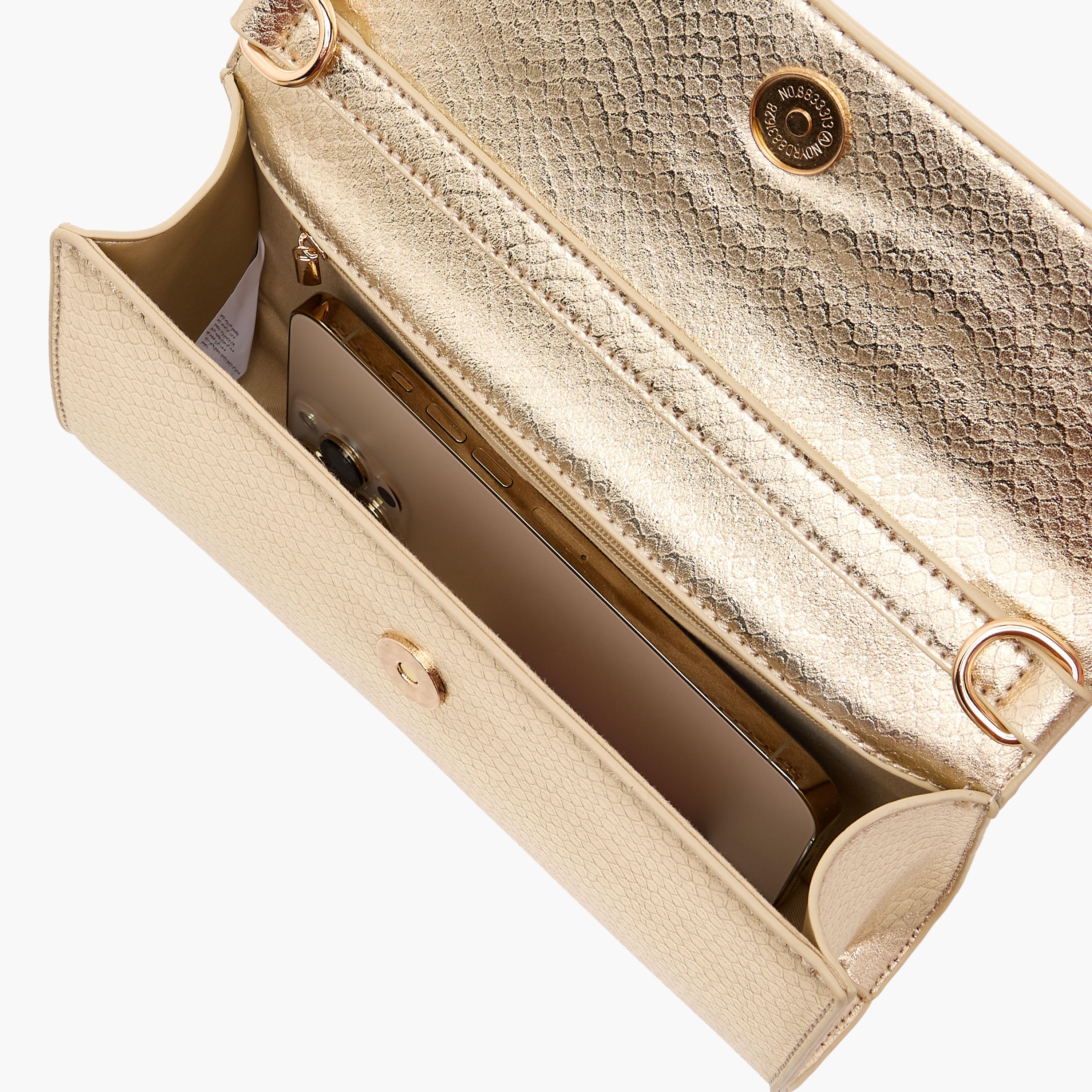 شنطة كروس بودي بارزة الملمس بحزام سلسلة قابل للفصل وطية إغلاق من فلورا بيلا-women-bagsandwallets-handbags-image-7