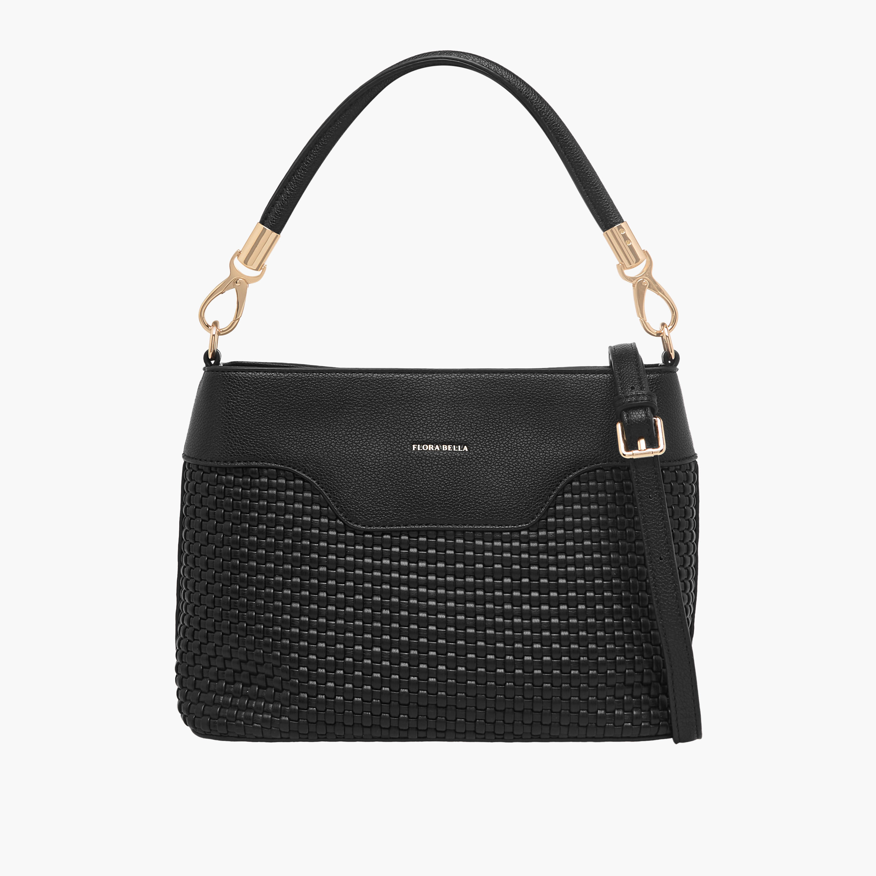 Flora Bella Textured Shoulder Bag with Zip Closure and Adjustable Strap-women-bagsandwallets-handbags-image-1