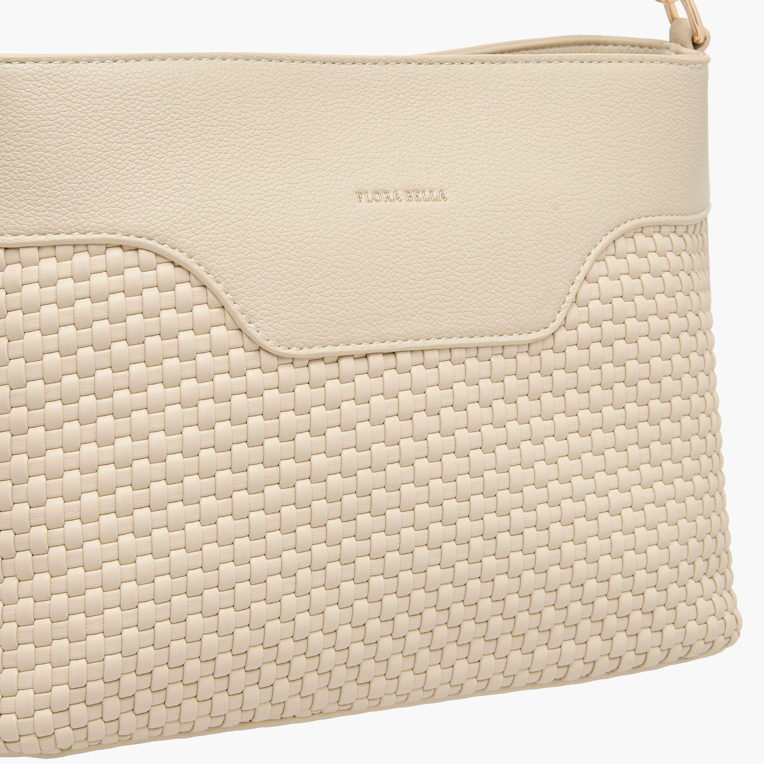 Flora Bella Textured Shoulder Bag with Zip Closure and Adjustable Strap-women-bagsandwallets-handbags-image-4