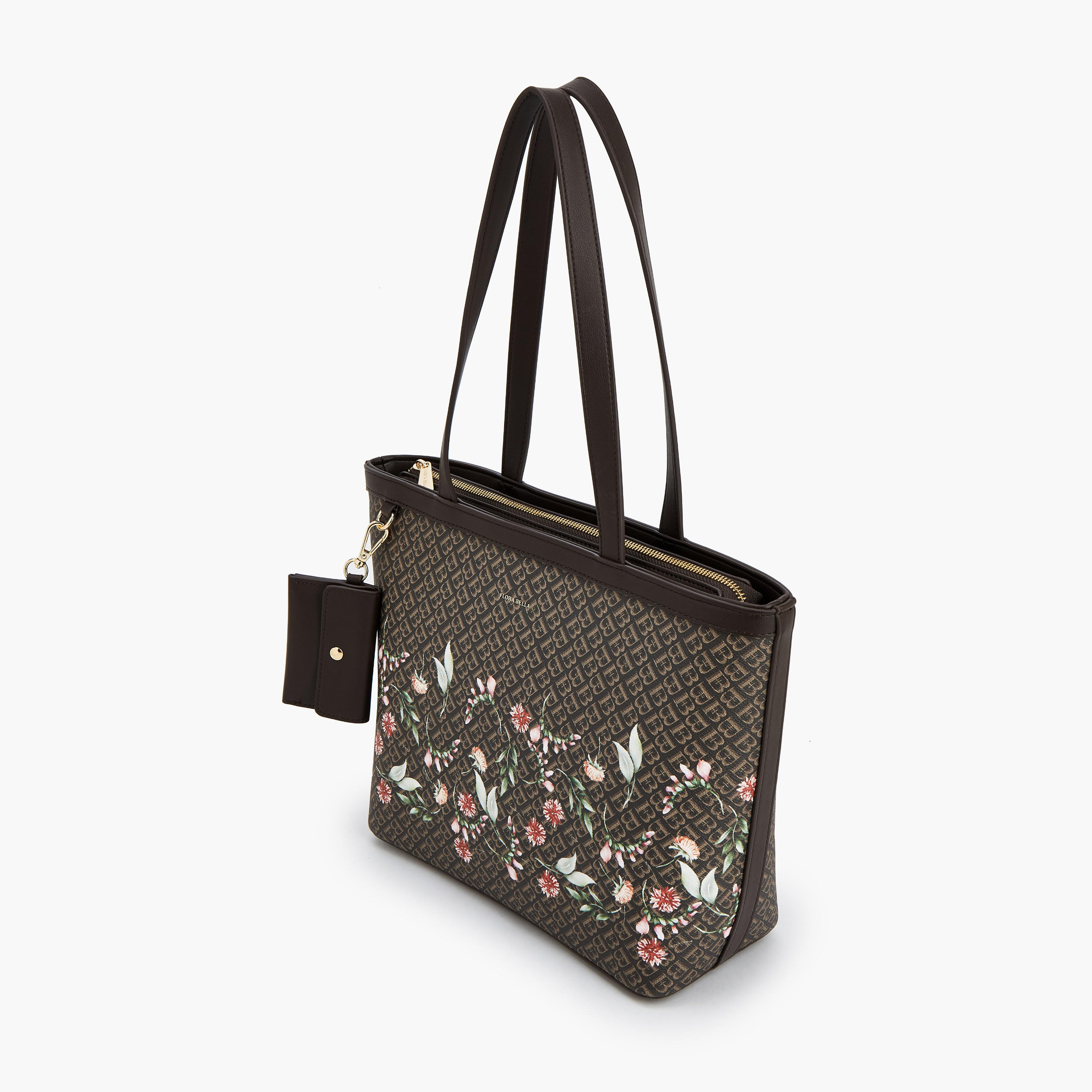 Flora Bella Monogram Print Tote Bag with Double Handle-women-bagsandwallets-handbags-image-6