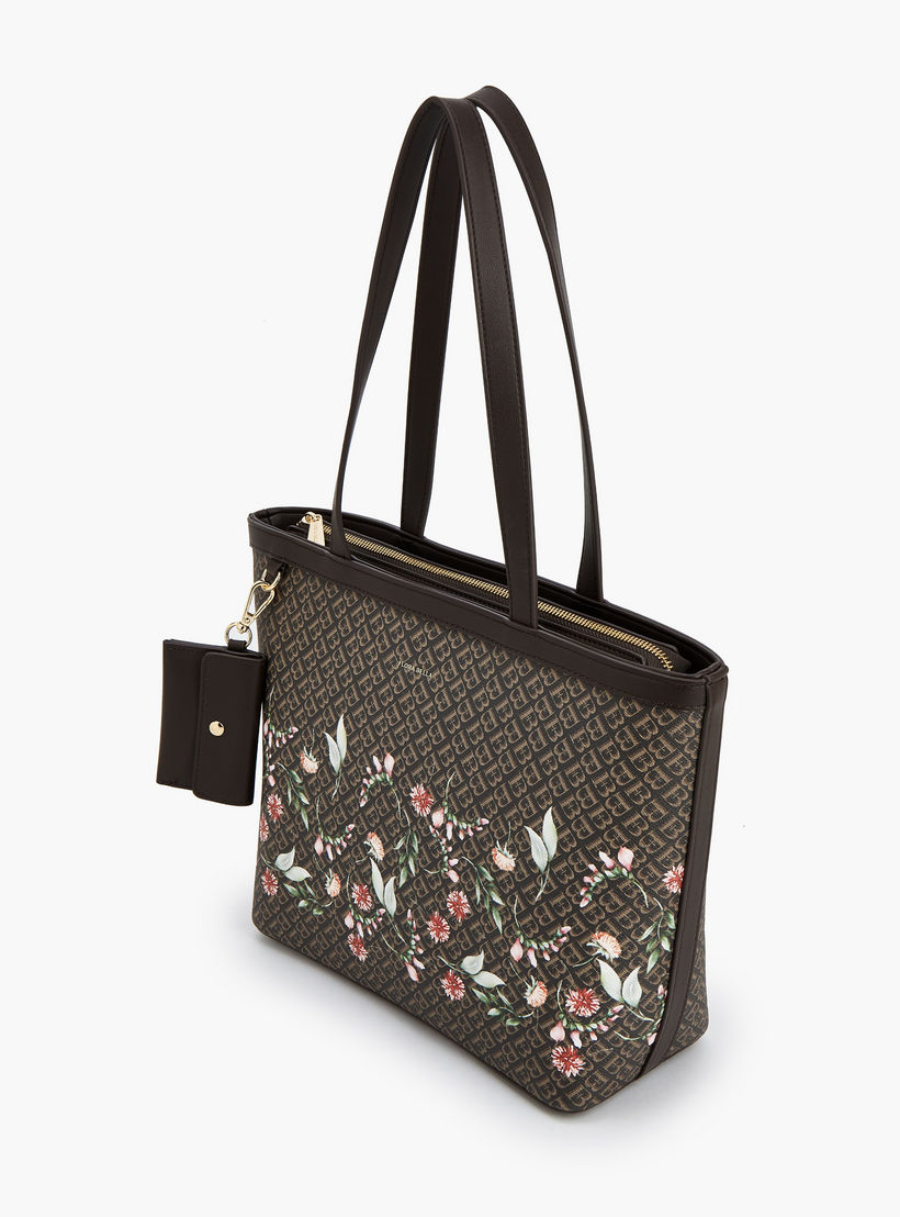 Flora Bella Monogram Print Tote Bag with Double Handle-women-bagsandwallets-handbags-image-6