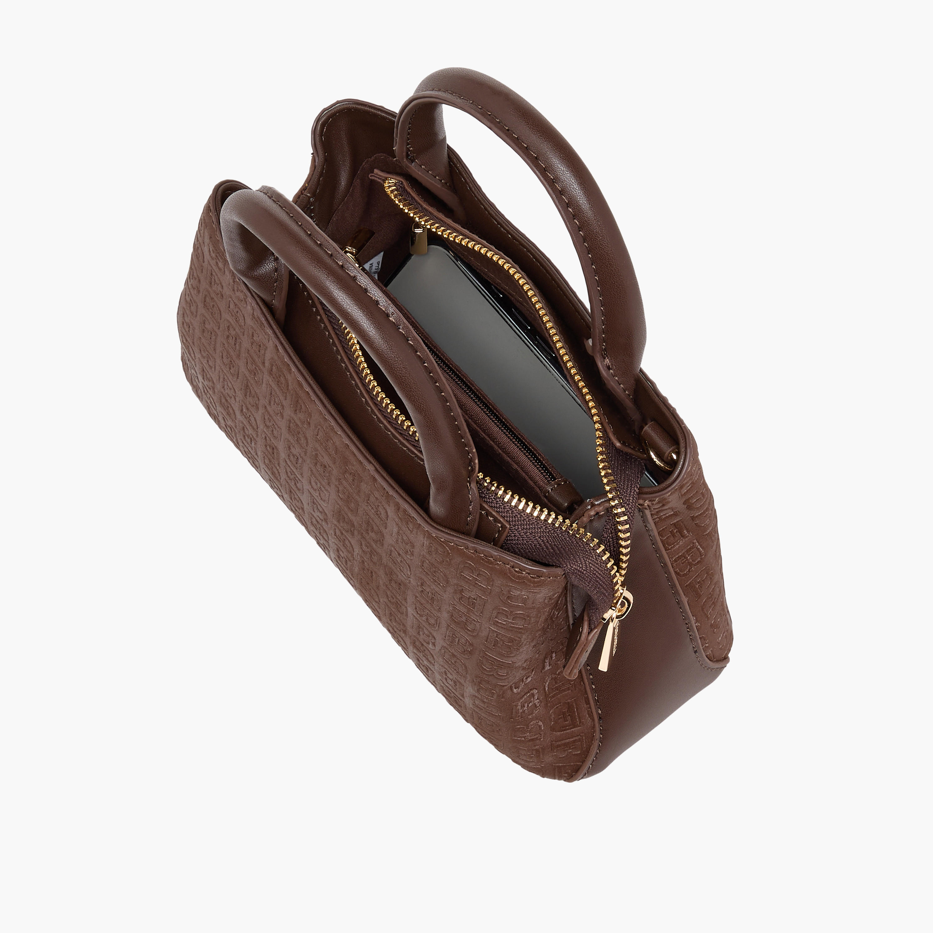 شنطة توت بنقوش مونوجرام وسحاب إغلاق من فلورا بيلا-women-bagsandwallets-handbags-image-9