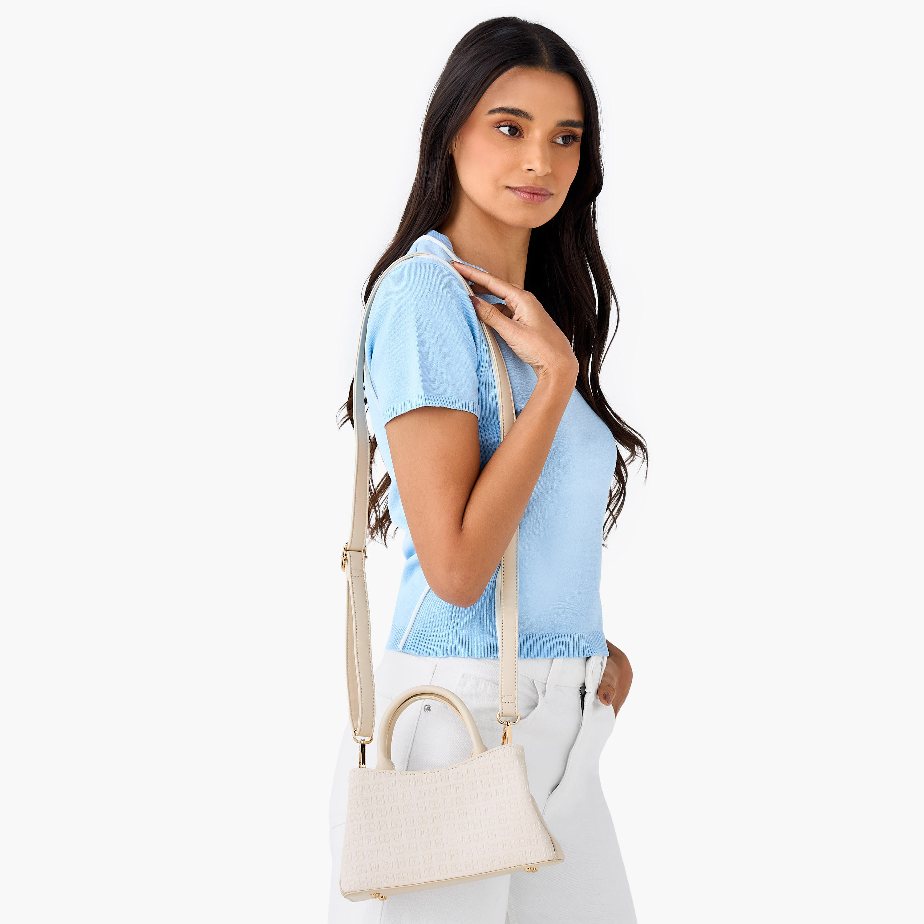 شنطة توت بنقوش مونوجرام وسحاب إغلاق من فلورا بيلا-women-bagsandwallets-handbags-image-2