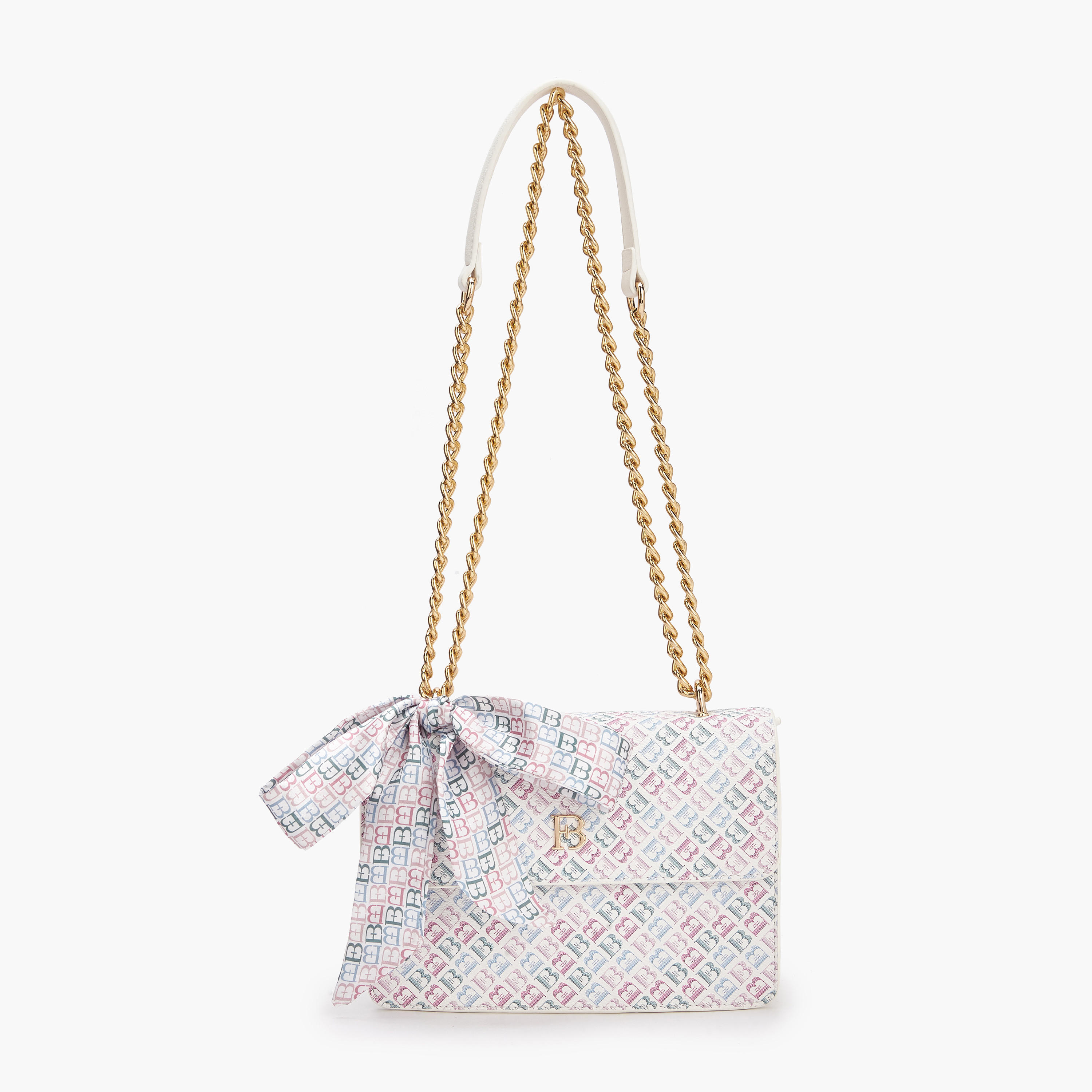 شنطة كروس بودي بطبعات مونوجرام وزينة وشاح من فلورا بيلا-women-bagsandwallets-handbags-image-1