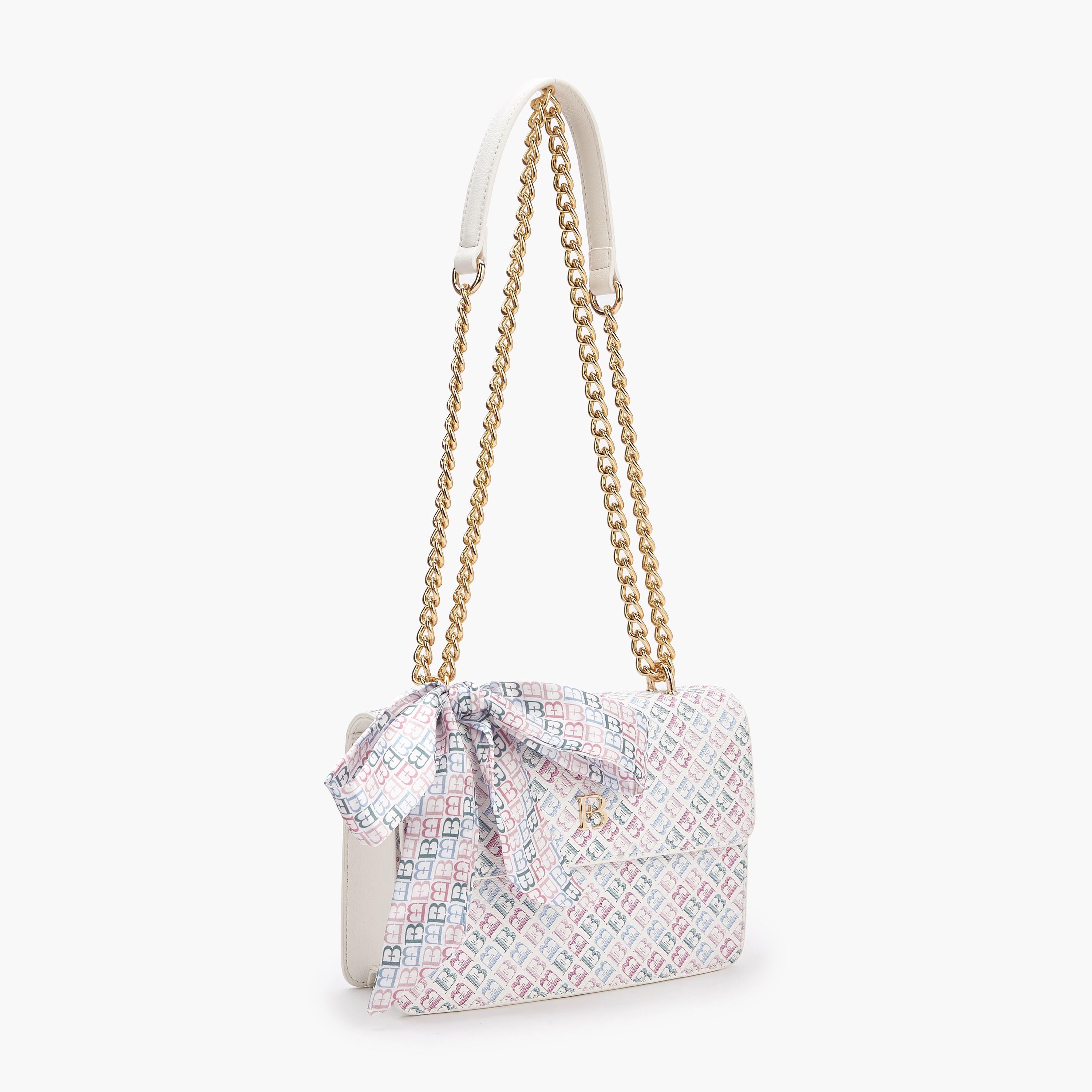 شنطة كروس بودي بطبعات مونوجرام وزينة وشاح من فلورا بيلا-women-bagsandwallets-handbags-image-3