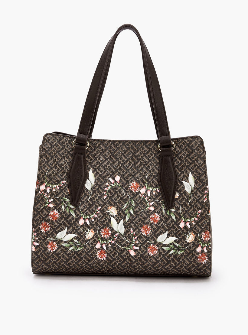 شنطة توتي بطبعات زهور مونوجرام مع مقابض من فلورا بيلا-women-bagsandwallets-handbags-image-1