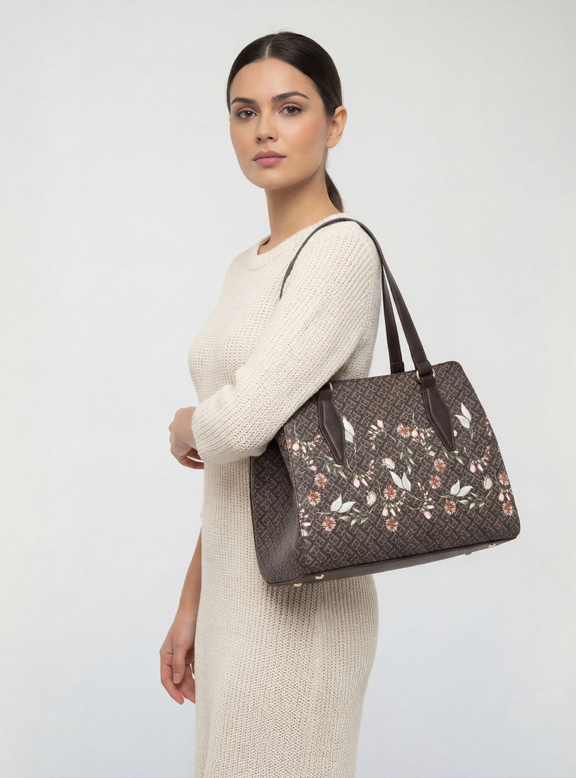 شنطة توتي بطبعات زهور مونوجرام مع مقابض من فلورا بيلا-women-bagsandwallets-handbags-image-2