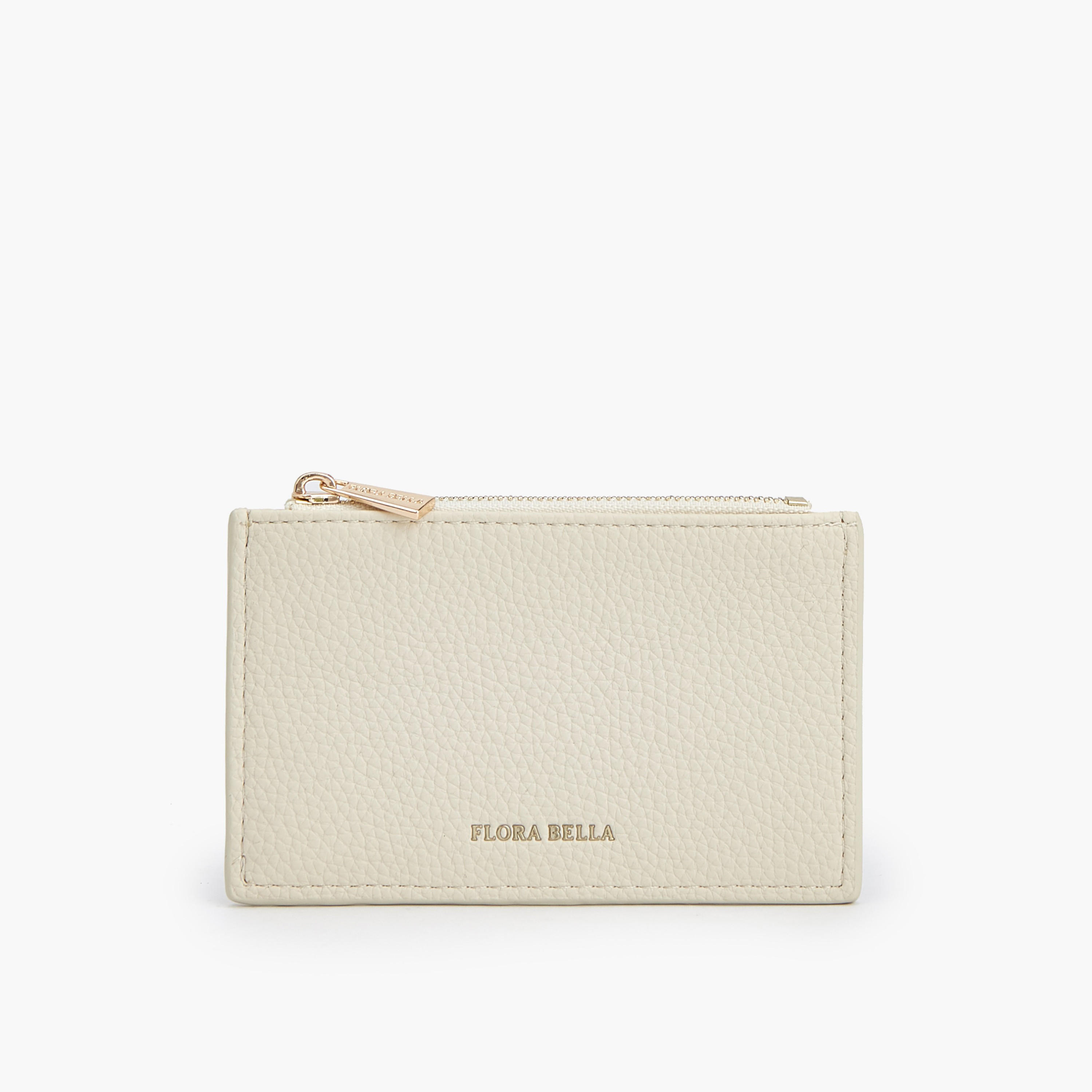 محفظة بطاقات بارزة الملمس بجيب عملات معدنية من فلورا بيلا-women-bagsandwallets-wallets-image-1
