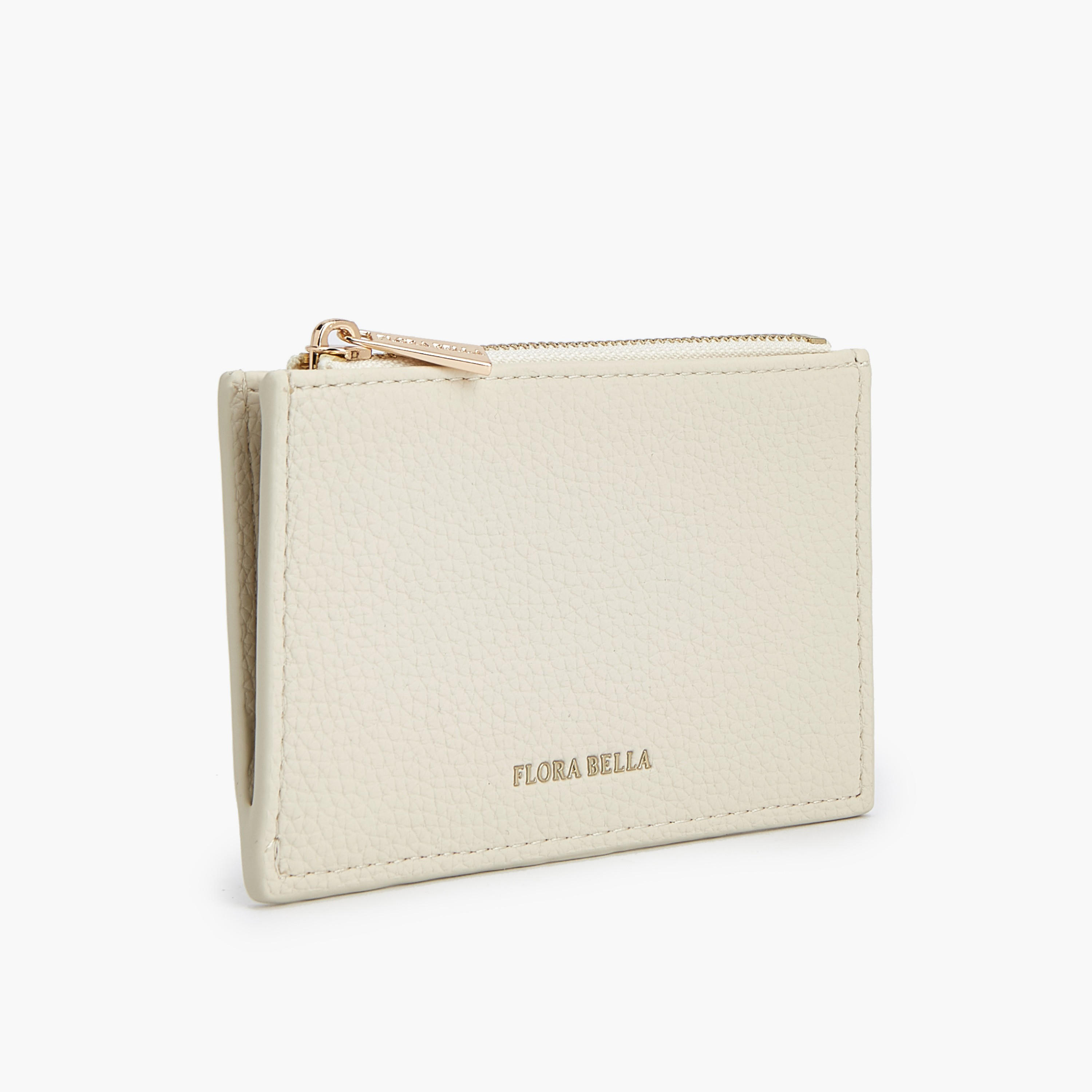 محفظة بطاقات بارزة الملمس بجيب عملات معدنية من فلورا بيلا-women-bagsandwallets-wallets-image-2