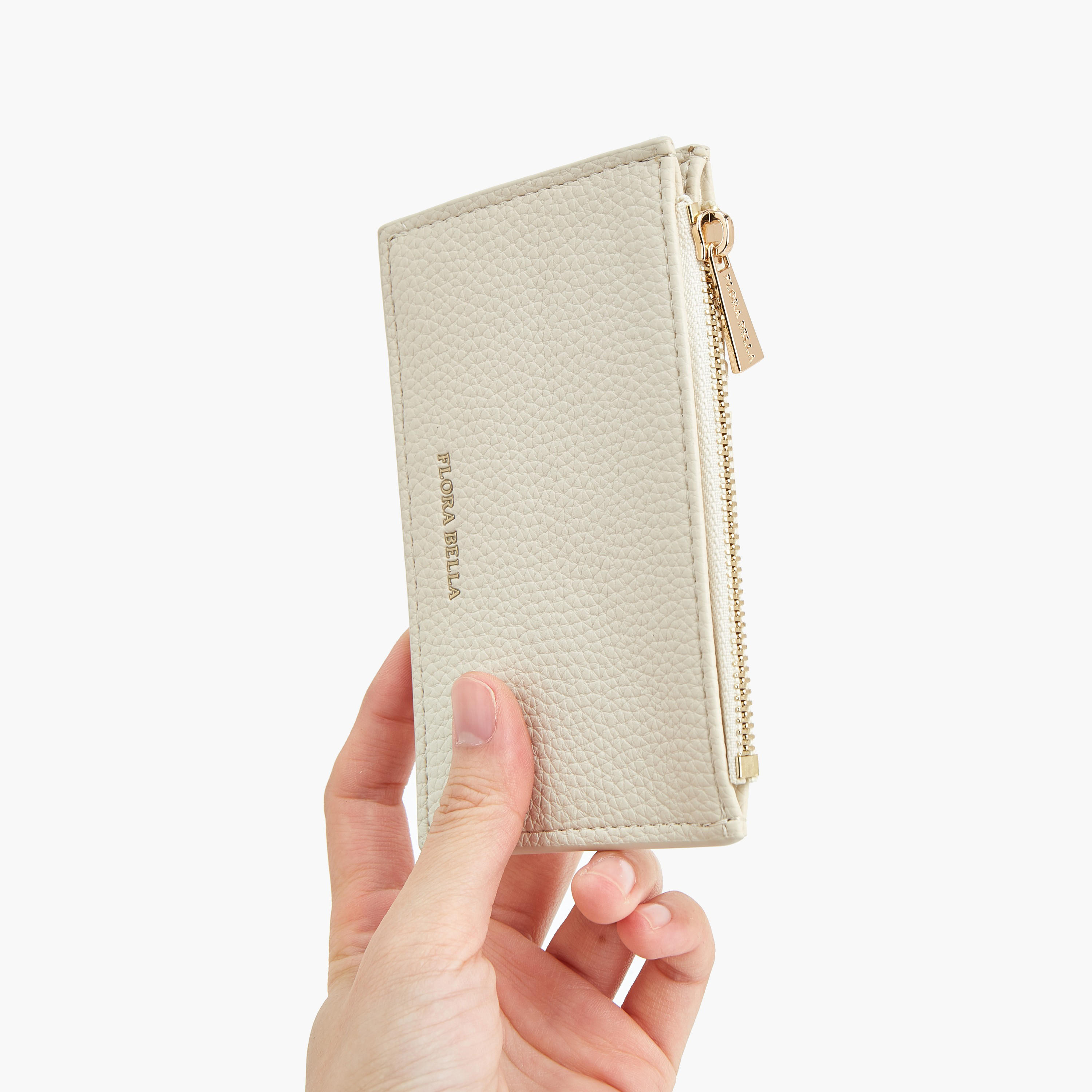 محفظة بطاقات بارزة الملمس بجيب عملات معدنية من فلورا بيلا-women-bagsandwallets-wallets-image-6