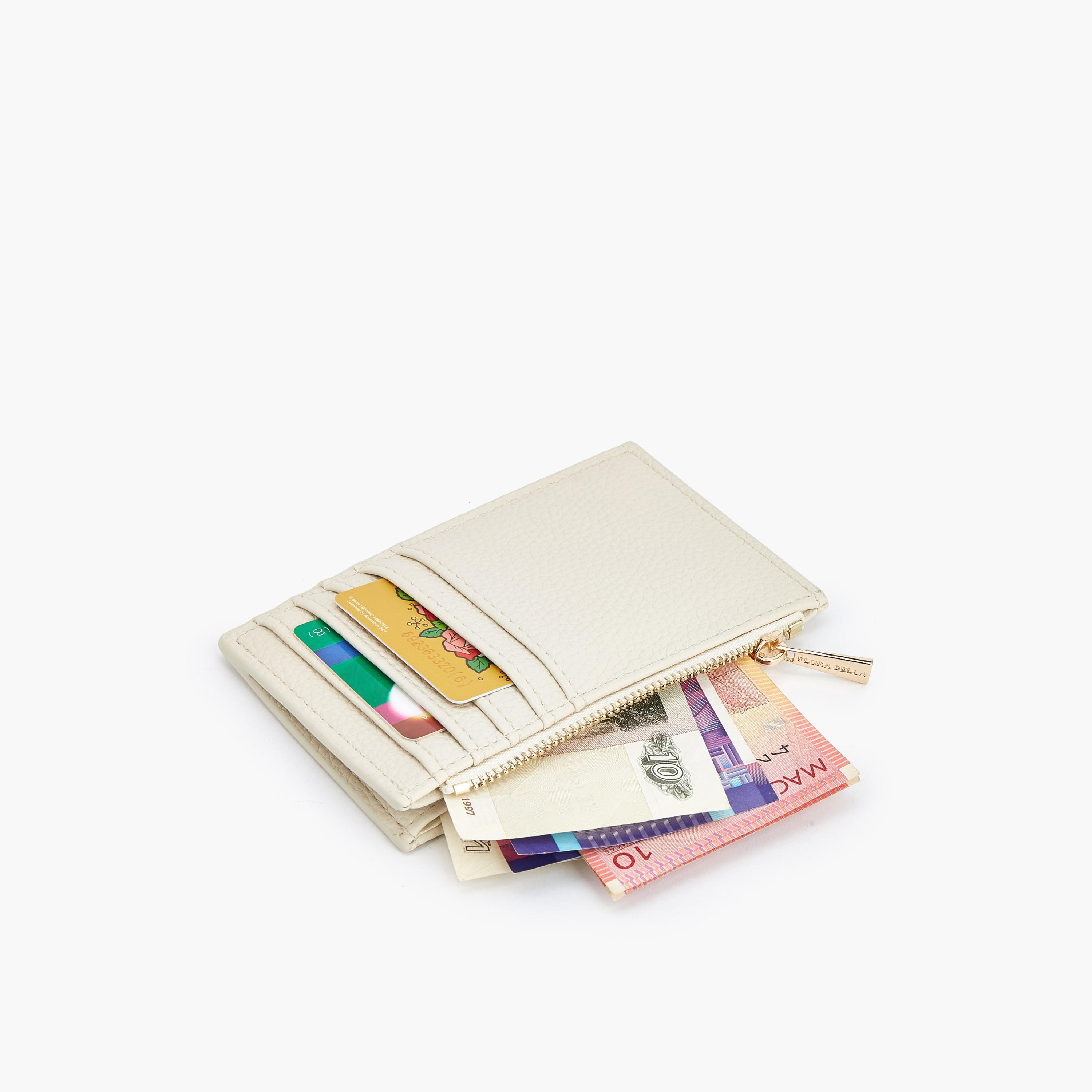 محفظة بطاقات بارزة الملمس بجيب عملات معدنية من فلورا بيلا-women-bagsandwallets-wallets-image-7