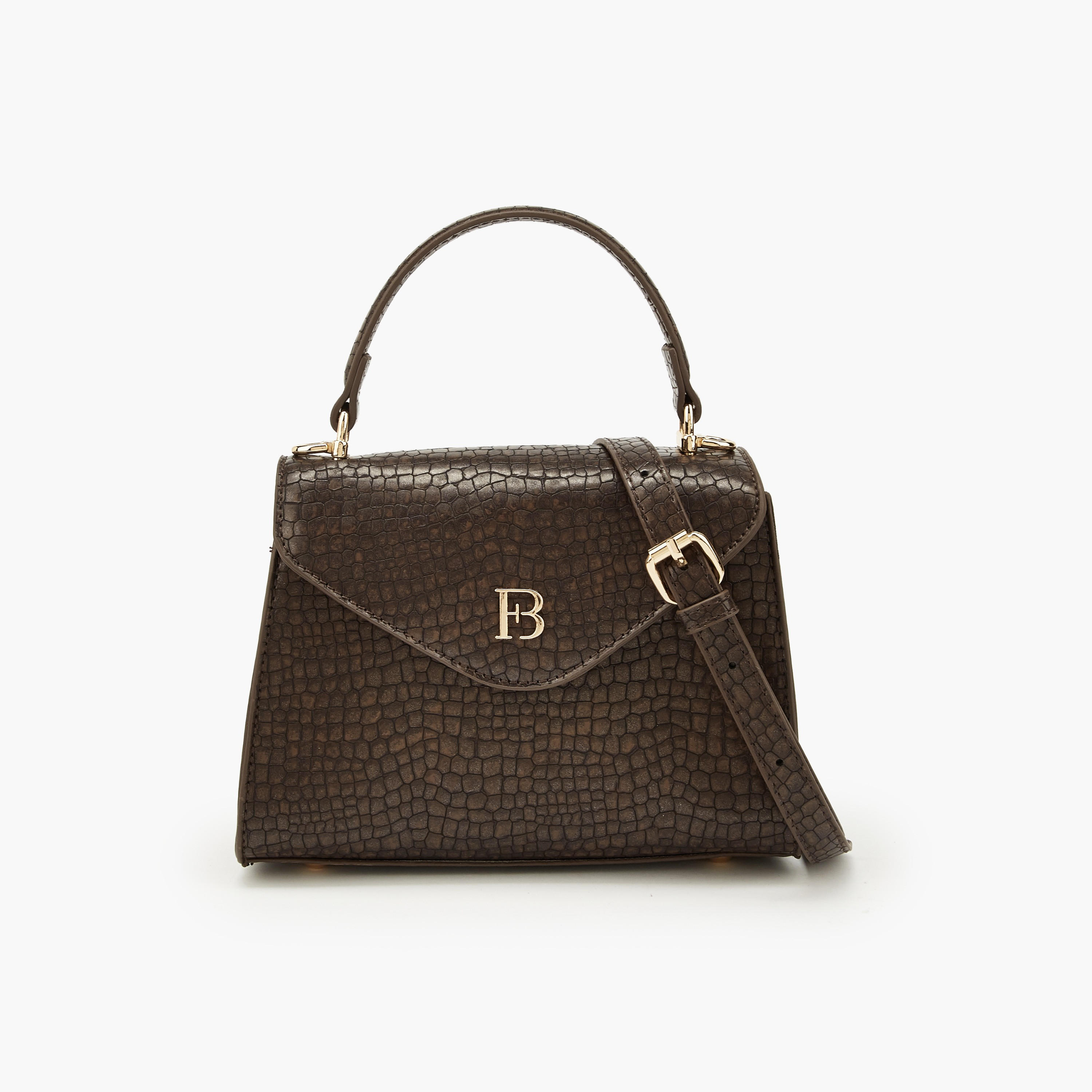 شنطة كروس بودي بارزة الملمس بحزام قابل للفصل من فلورا بيلا-women-bagsandwallets-handbags-image-1